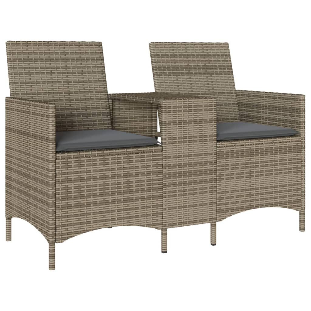 vidaXL Loungesofa Gartensofa 2-Sitzer mit Tisch günstig online kaufen