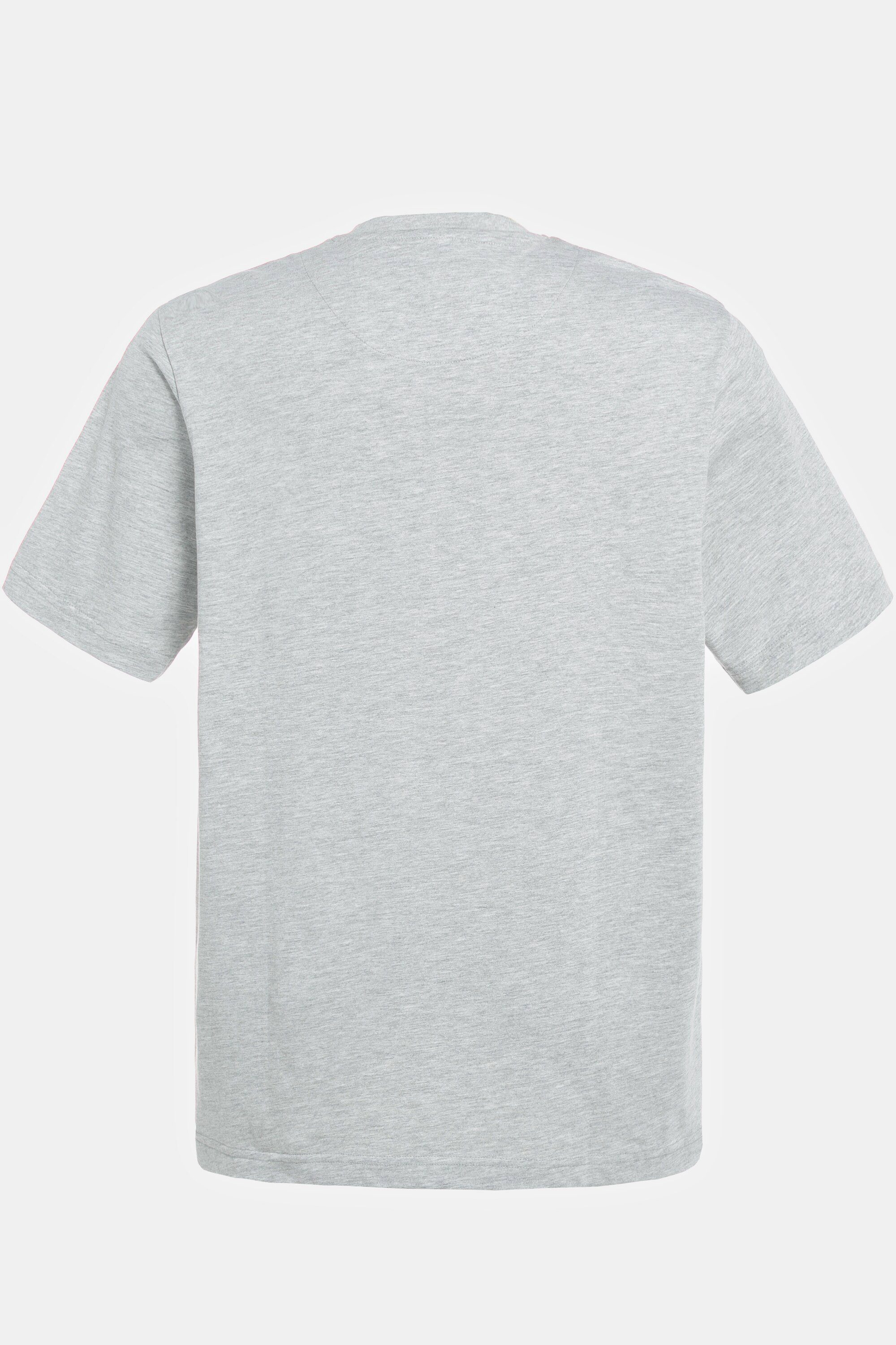 grau T-Shirt T-Shirt melange Brusttasche JP1880 Halbarm