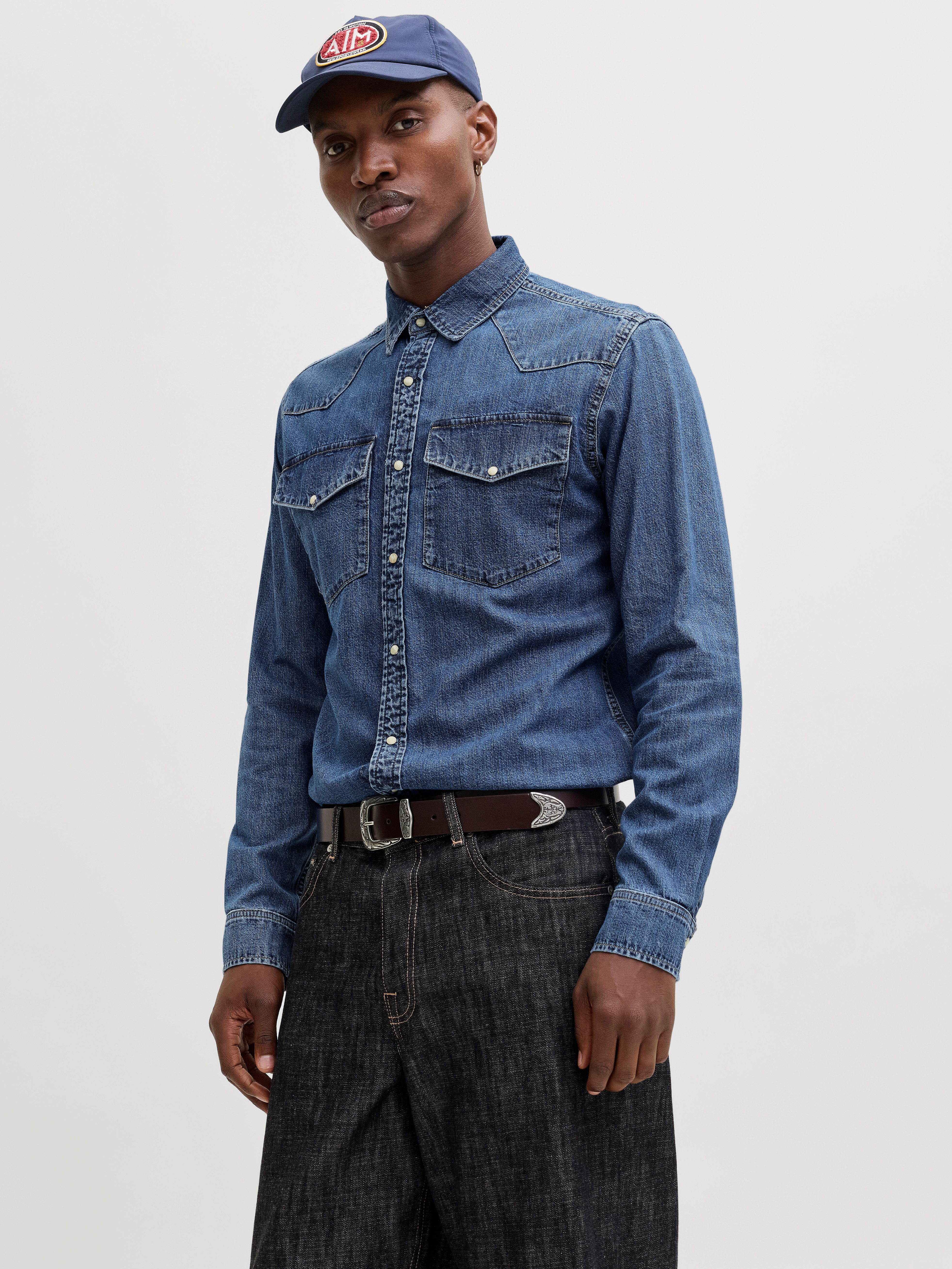 Jack & Jones Jeanshemd JJEWESTERN JJSHIRT AT 187 NOOS mit Brusttaschen
