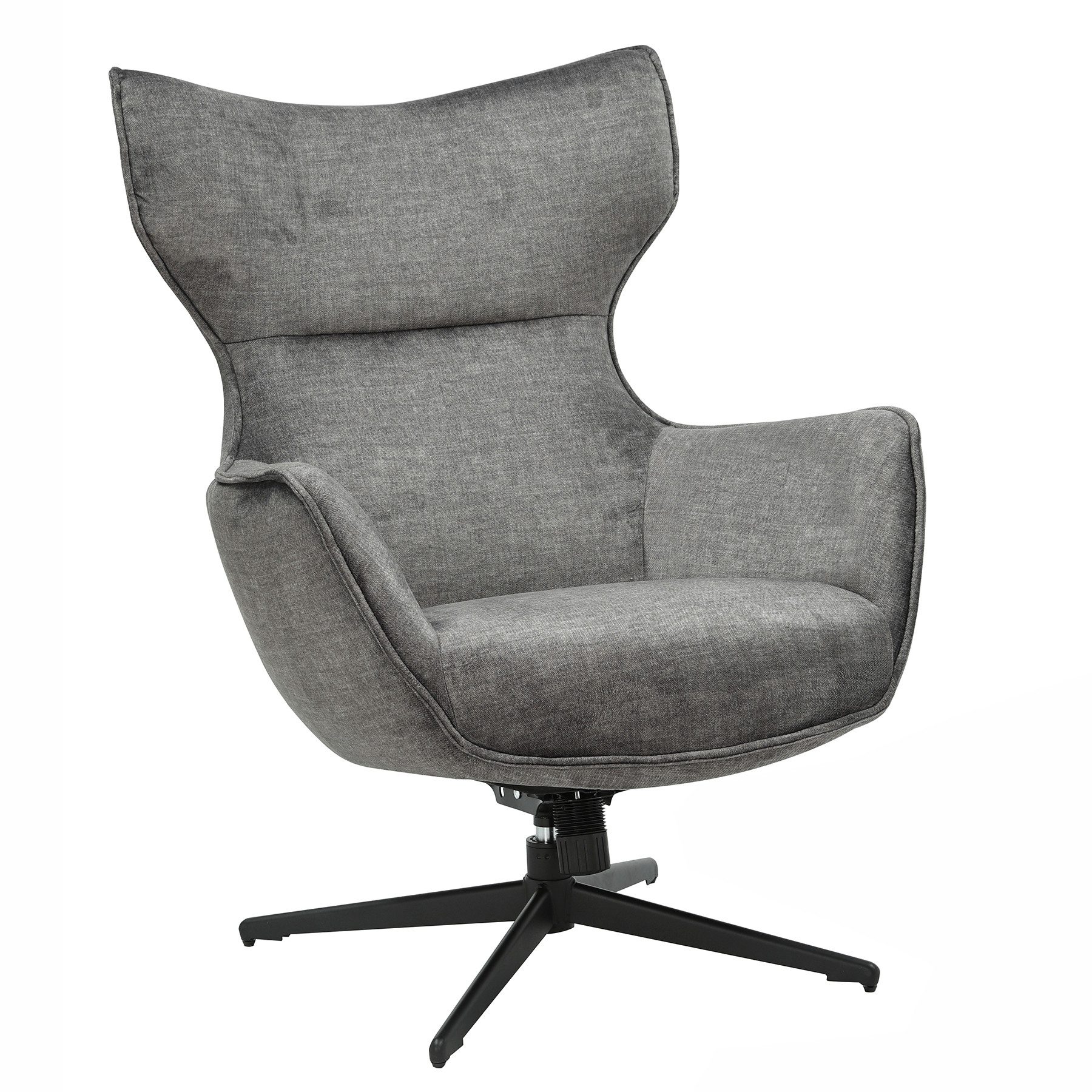 riess-ambiente Ohrensessel VOGUE grau / schwarz günstig online kaufen