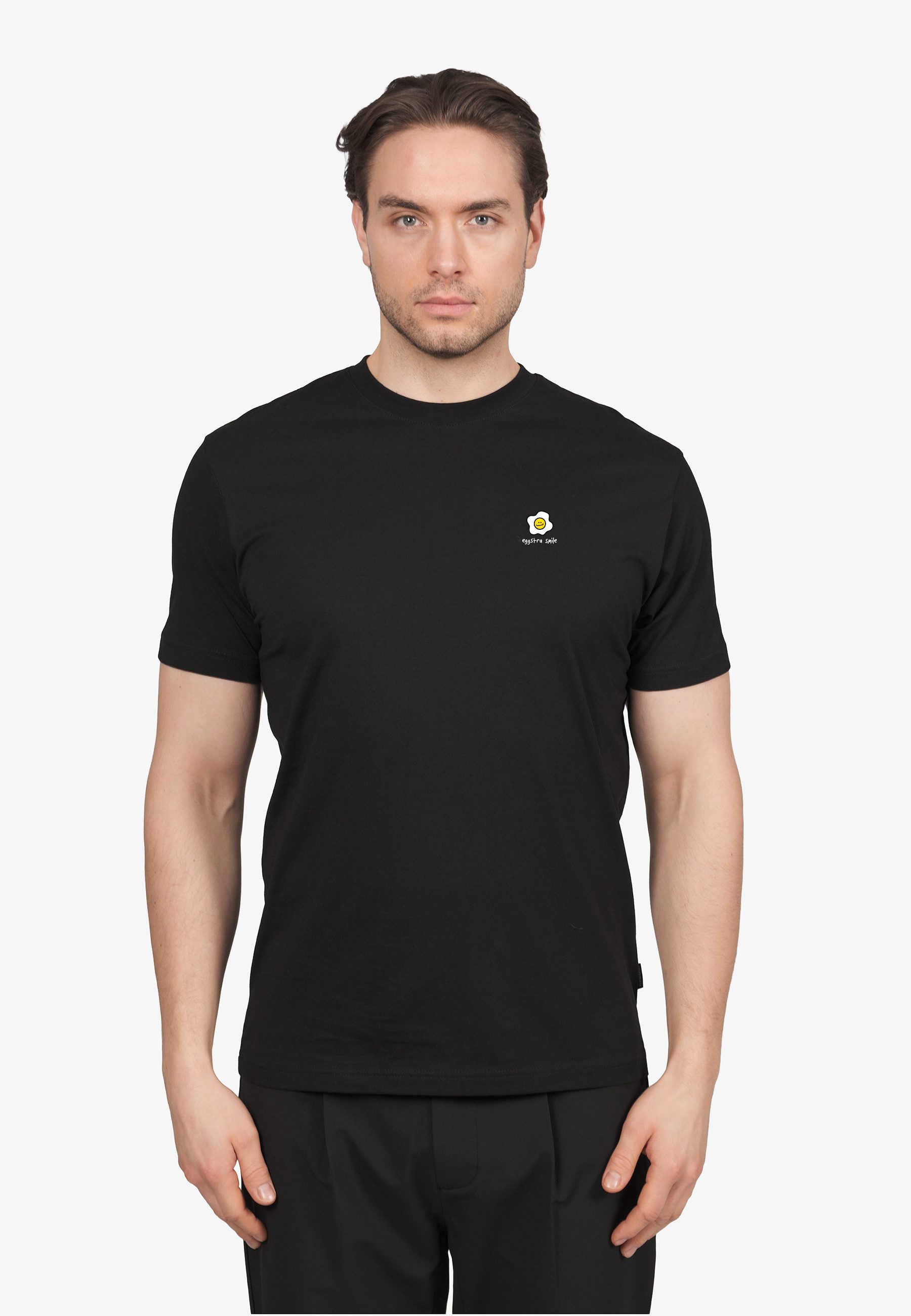 Kleinigkeit T-Shirt Kleinigkeit Bois Straightcut Shört Eggstra Smile (1-tlg)