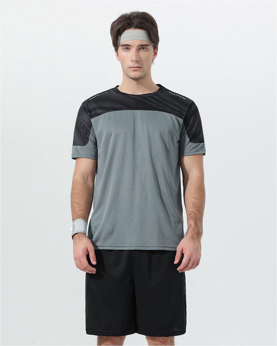 YOUTHUP Sportanzug, Herren Trainingsanzug Zweifarbig Kurzarm-Shirt und Shorts