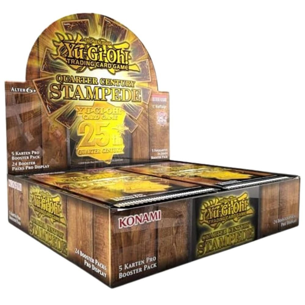 Konami Sammelkarte Yu-Gi-Oh! Quarter Century Stampede Booster Display deutsch