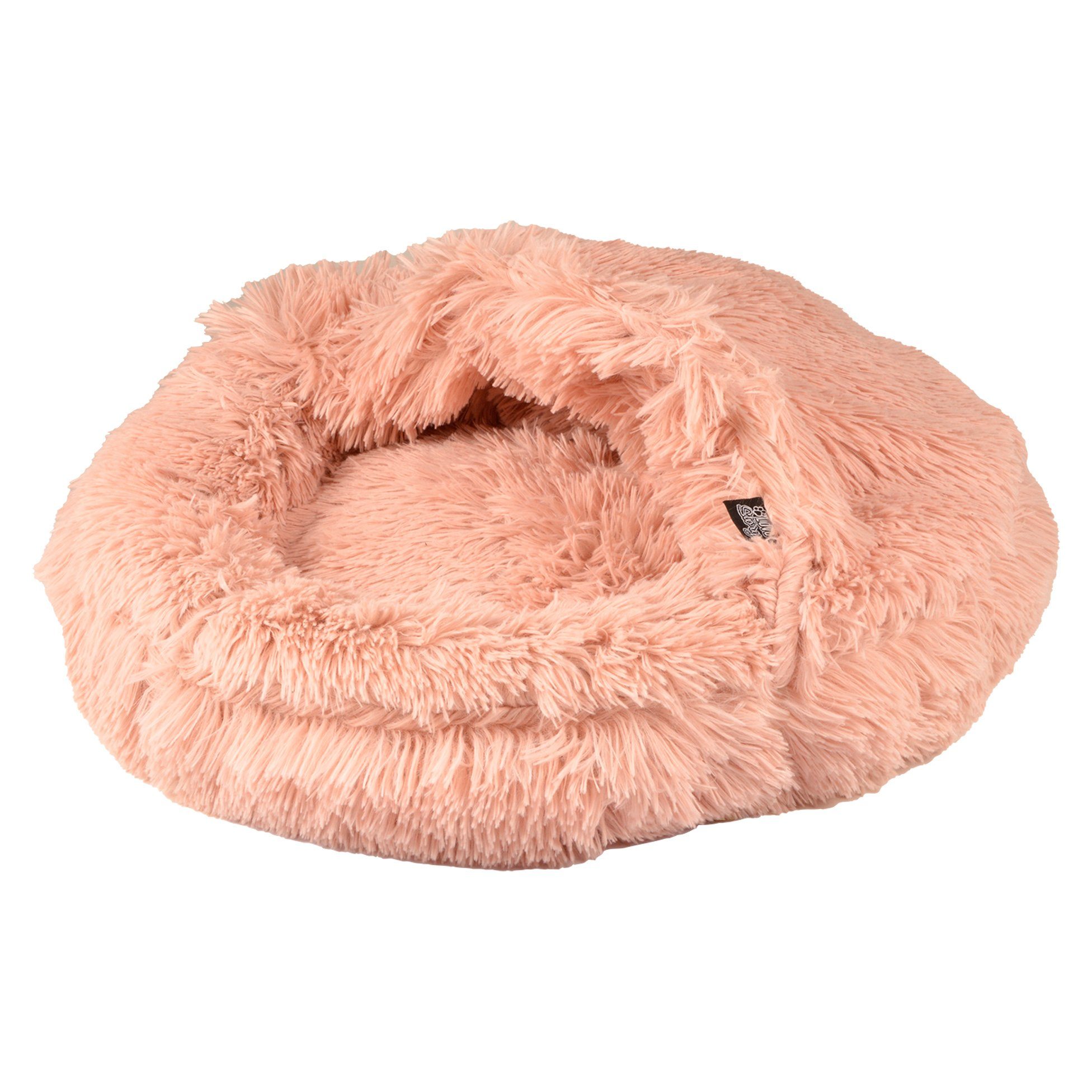 dynamic24 Tierbett, Plüsch Hundebett rosa Ø günstig online kaufen