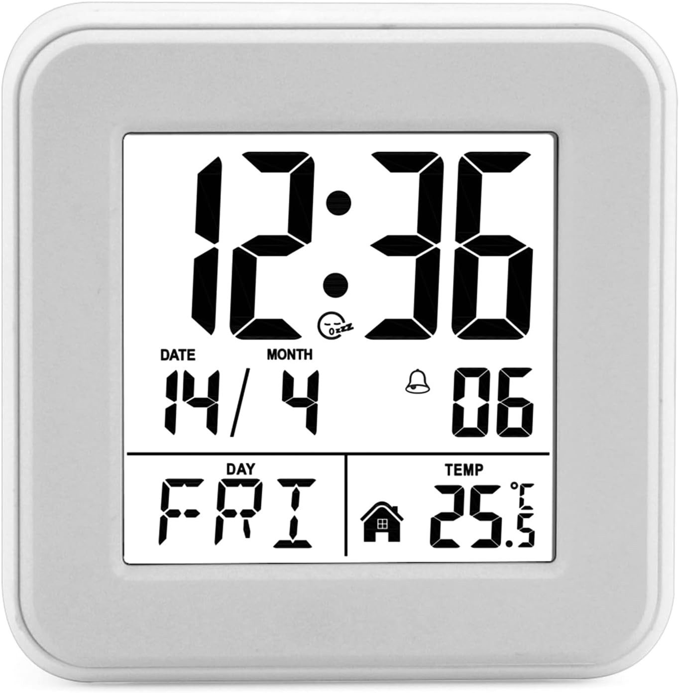 FELIXLEO Radiowecker Wecker LCD Digitaluhr Batteriebetrieben Temperatur Datum Nachtlichtv