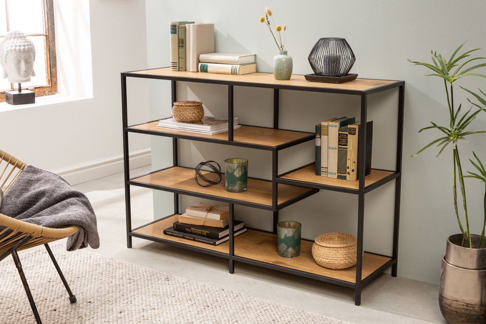 riess-ambiente Standregal SLIM LINE 115cm natur / schwarz, Einzelartikel 1- günstig online kaufen