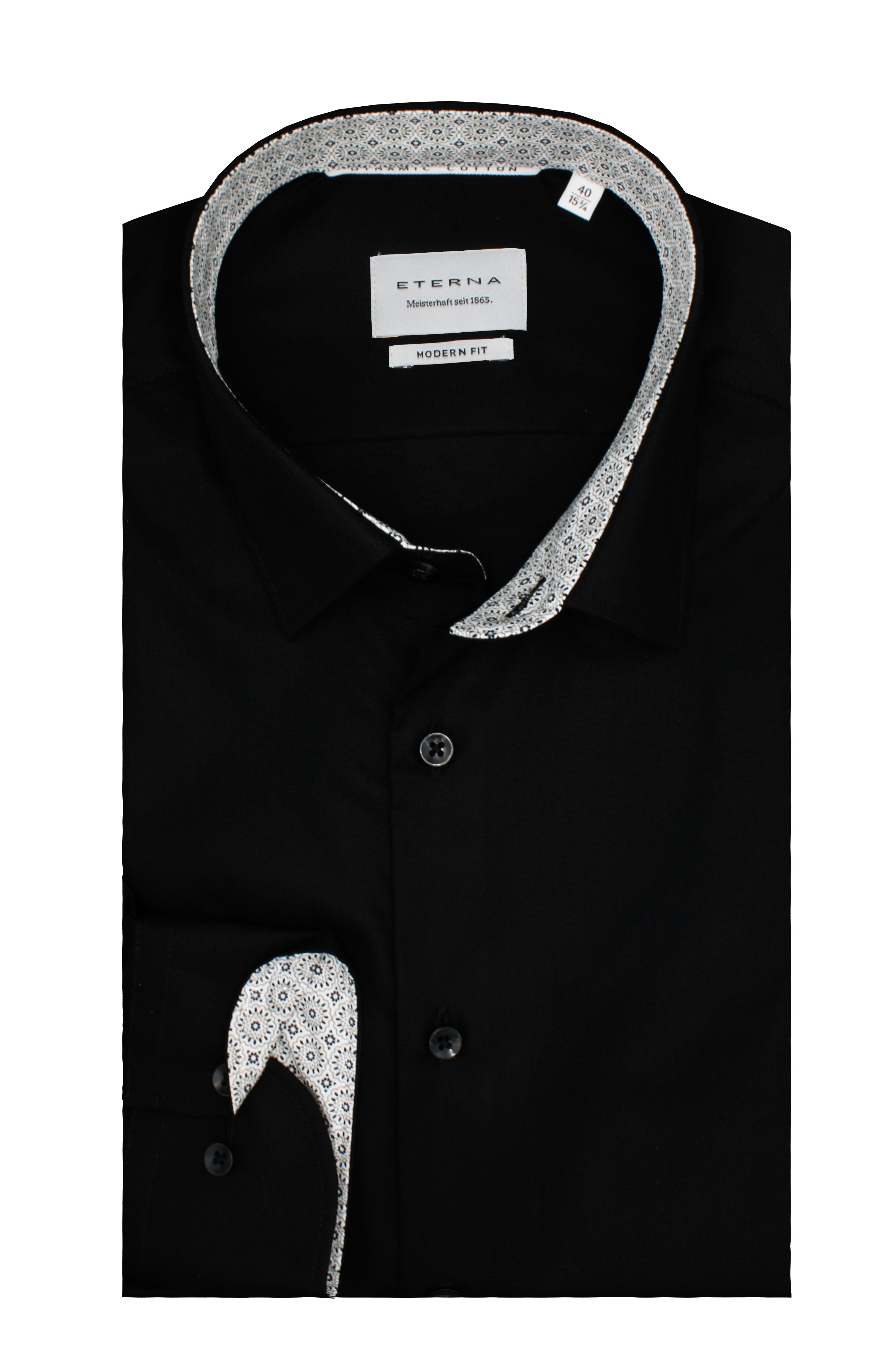 Eterna Businesshemd Modern Fit I Schwarz günstig online kaufen