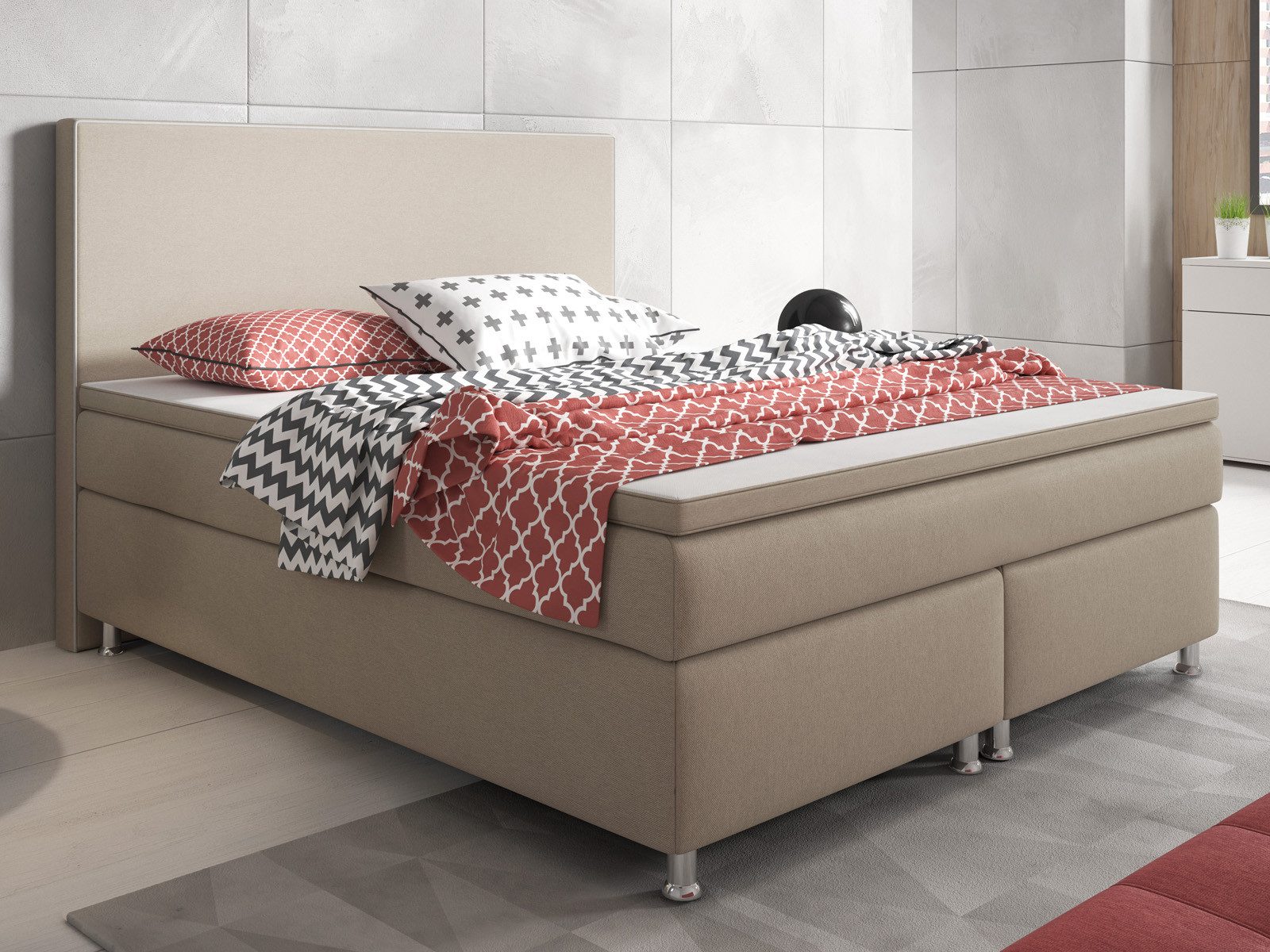 inter Boxspringbett King S 180x200 cm 7 Zonen Taschenfederkern Matratze ink günstig online kaufen