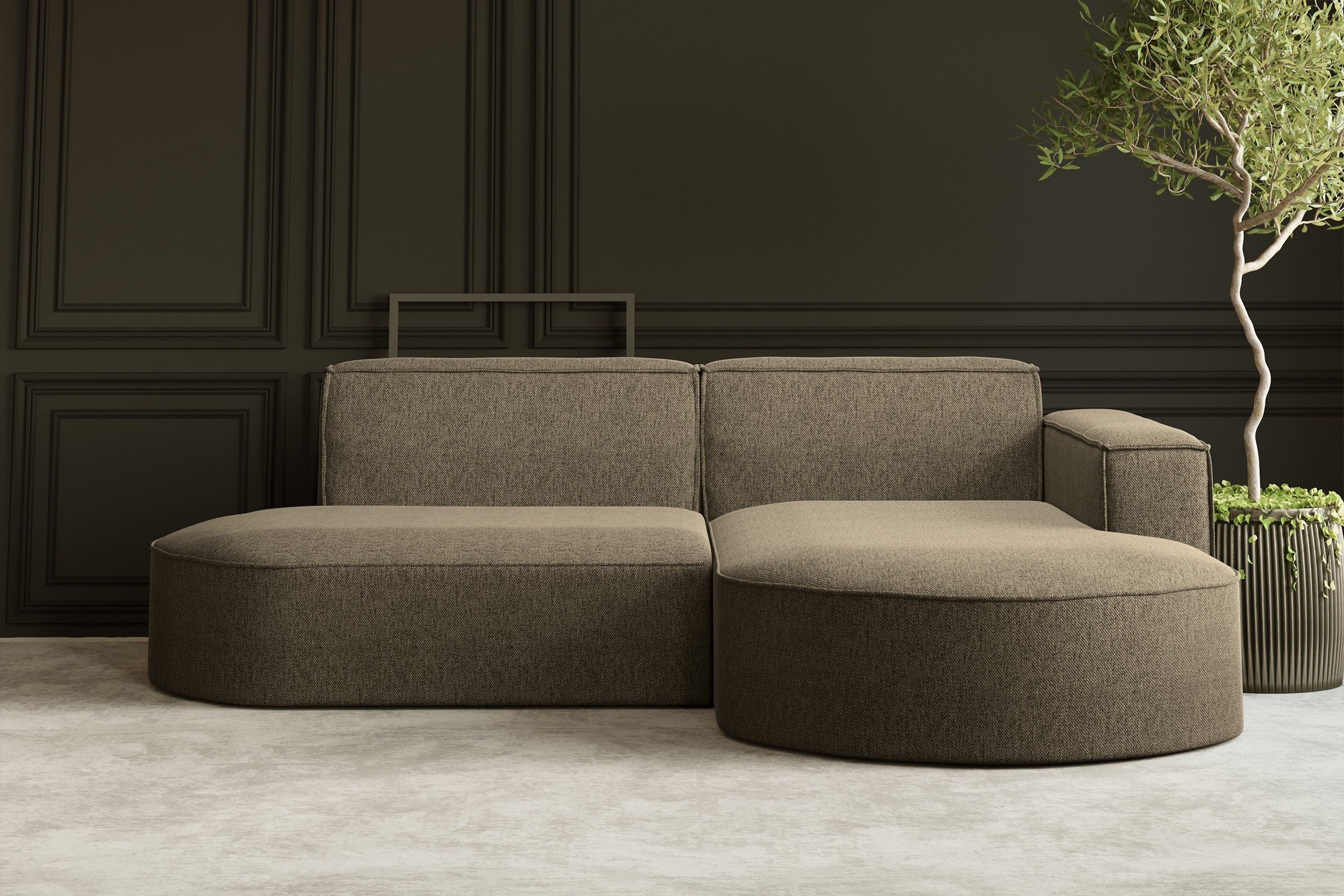 Kaiser Möbel Ecksofa Designer MODENA STUDIO L stoff Cord, Verita,Boucle, Ec günstig online kaufen