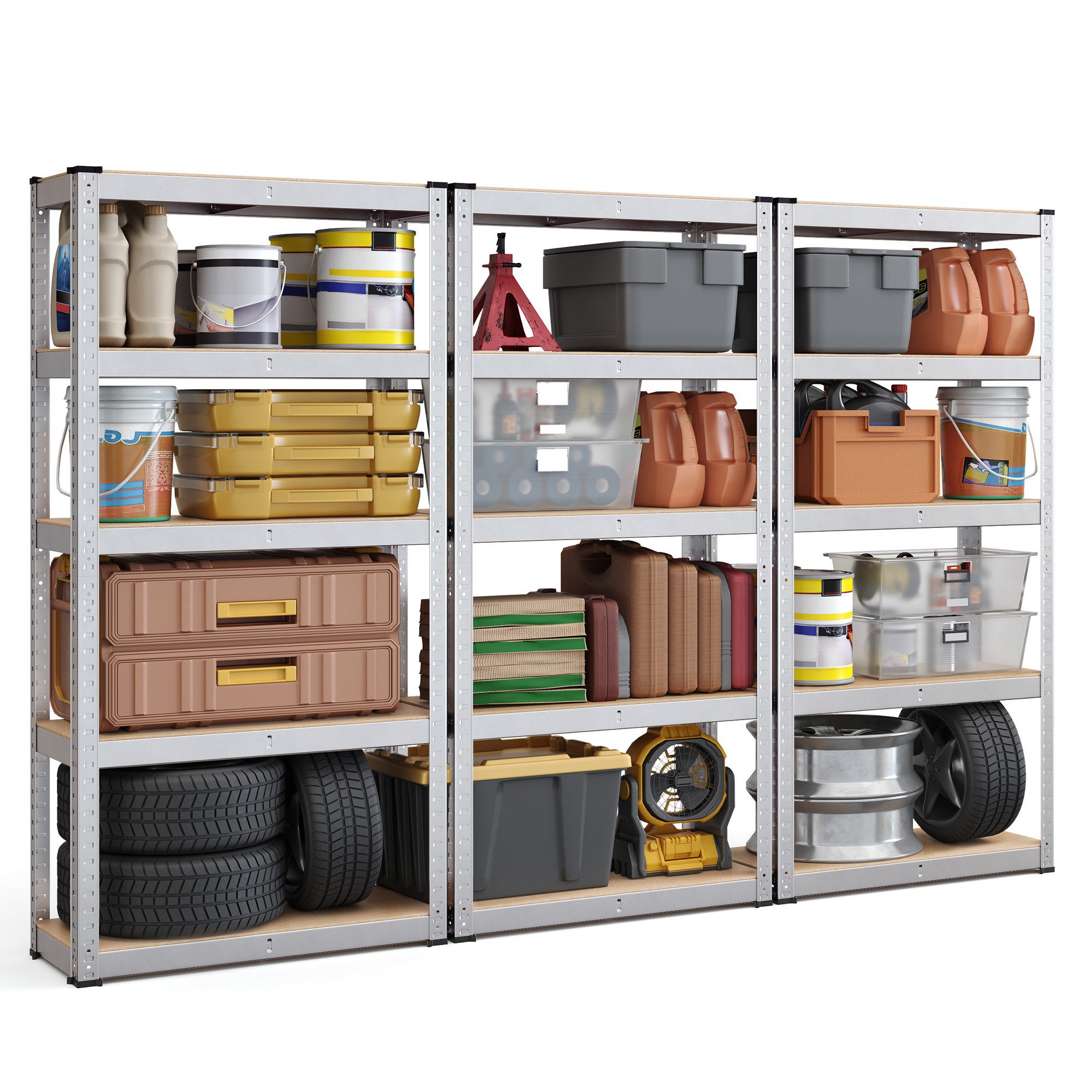 SONGMICS Schwerlastregal, Kellerregal, Lagerregal, 30 x 225 x 150 cm, Regal günstig online kaufen