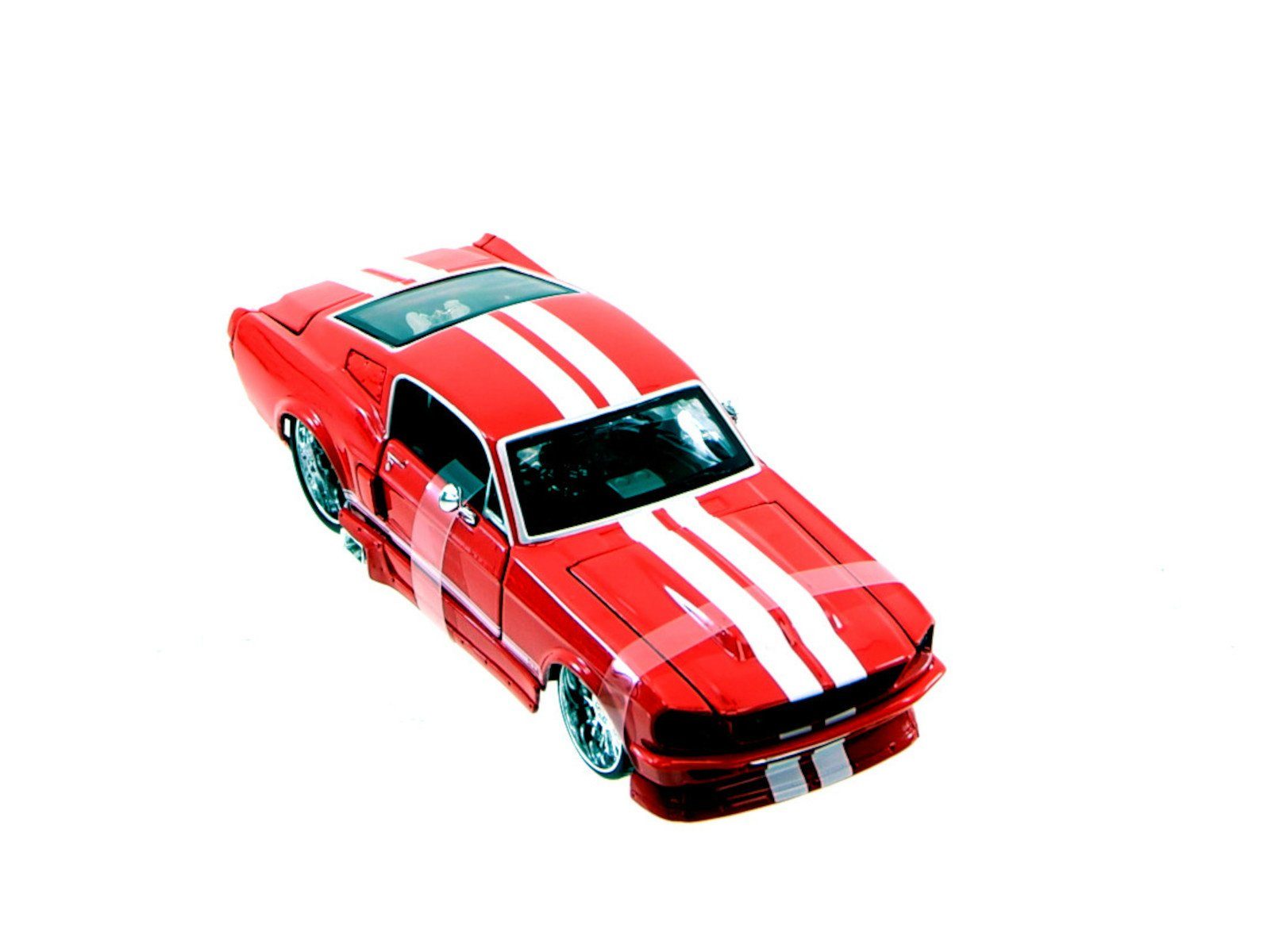 Maisto® Modellauto Ford Mustang GT500 '67 (rot), Maßstab 1:24