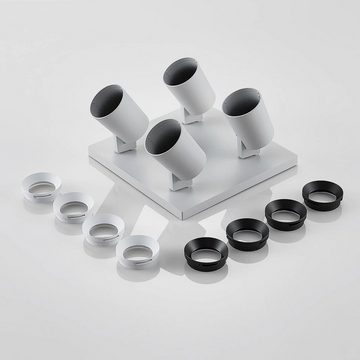 Arcchio Strahler Iavo, Modern, Aluminium, weiß, 4 flammig, GU10, Deckenlampe, Deckenleuchte