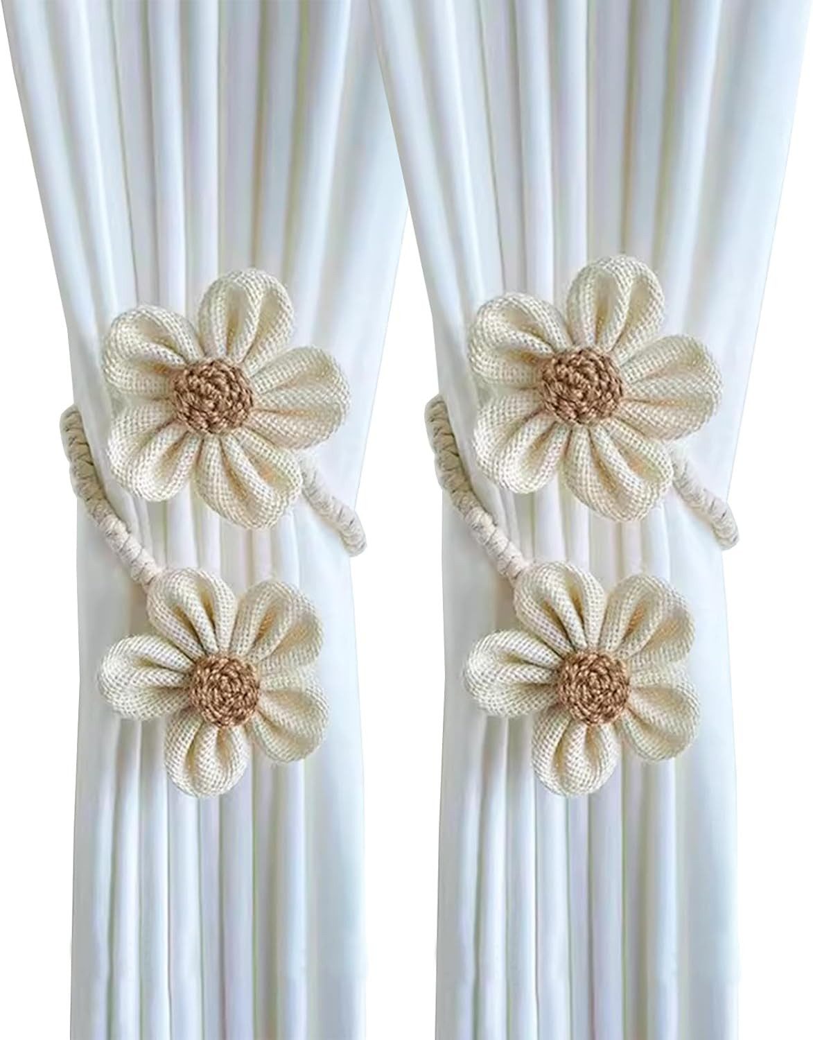 BYSURE Raffhalter, (2-tlg), Niedliche Blumenvorhang-Raffhalter, Boho-Blumen günstig online kaufen