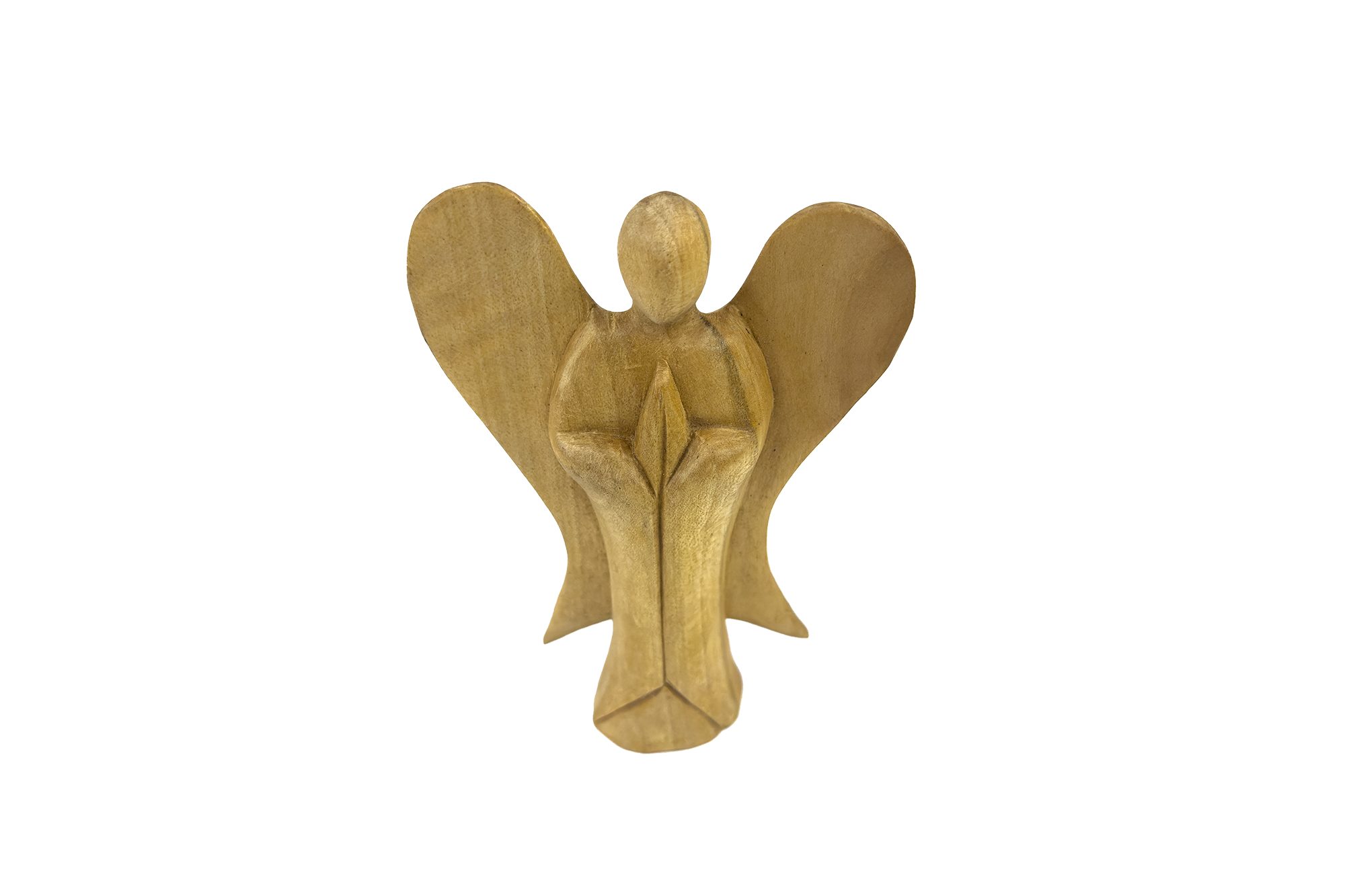 WORU Engelfigur Engel Figur aus Krokodil Holz handgeschnitzt Bali Deko 5 bis 15 cm