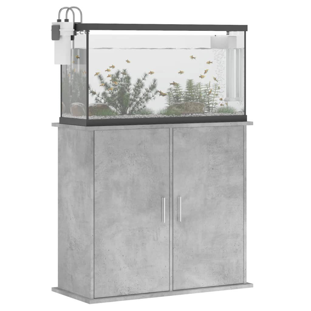 vidaXL Aquariumunterschrank 81 x 36 x 73 cm Aquariumständer Betongrau 81x36x73 cm Spanplatte Aquar