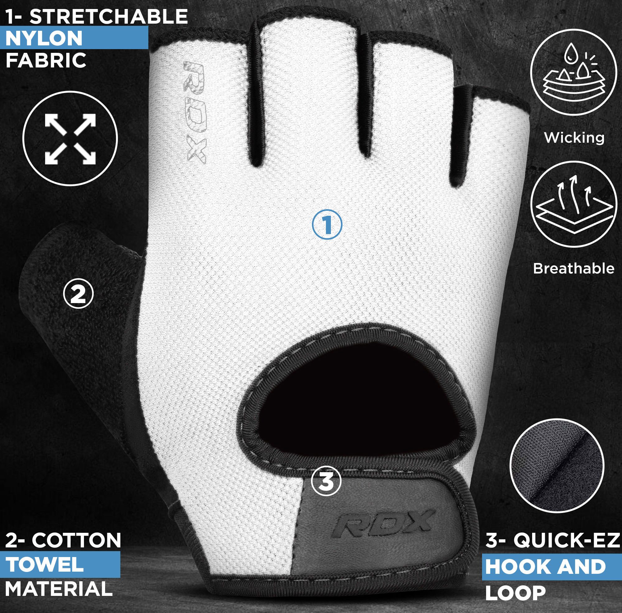 RDX Sports Trainingshandschuhe T1 Fitnessstudio Gewichtheben Handschuhe