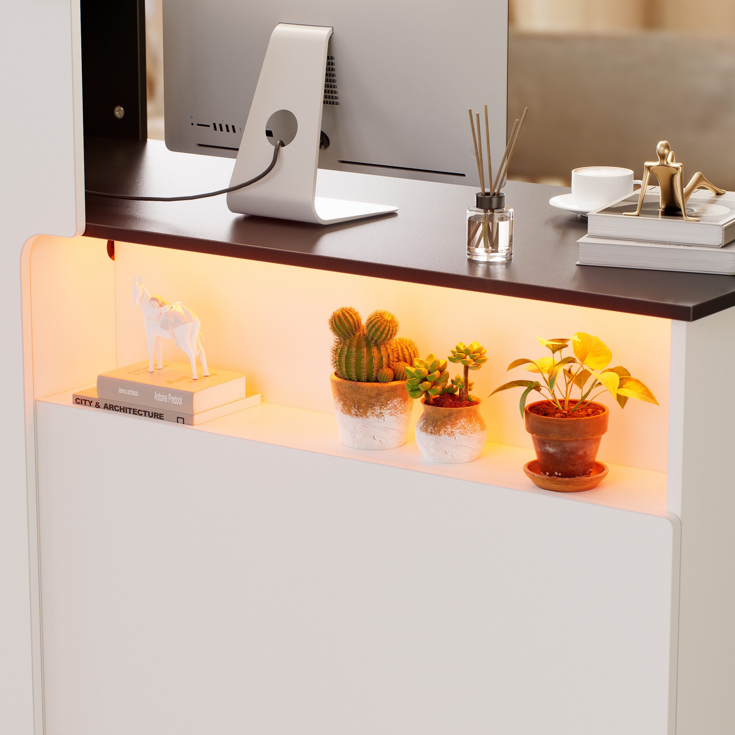 TWSOUL Empfangstheke Empfangstheke mit LED-Beleuchtung, Moderne günstig online kaufen
