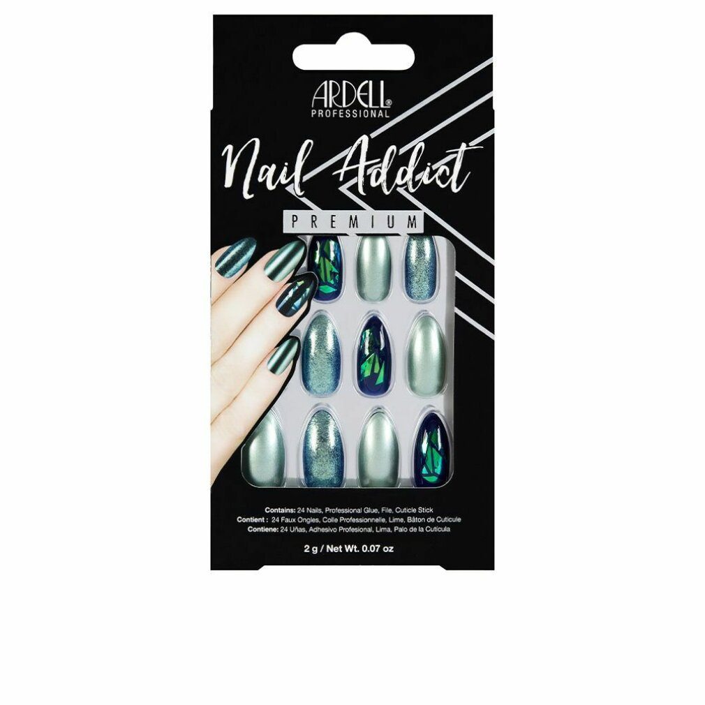 ARDELL Nageldesign Zubehör Nail Addict Green Glitter Chrome False Nails
