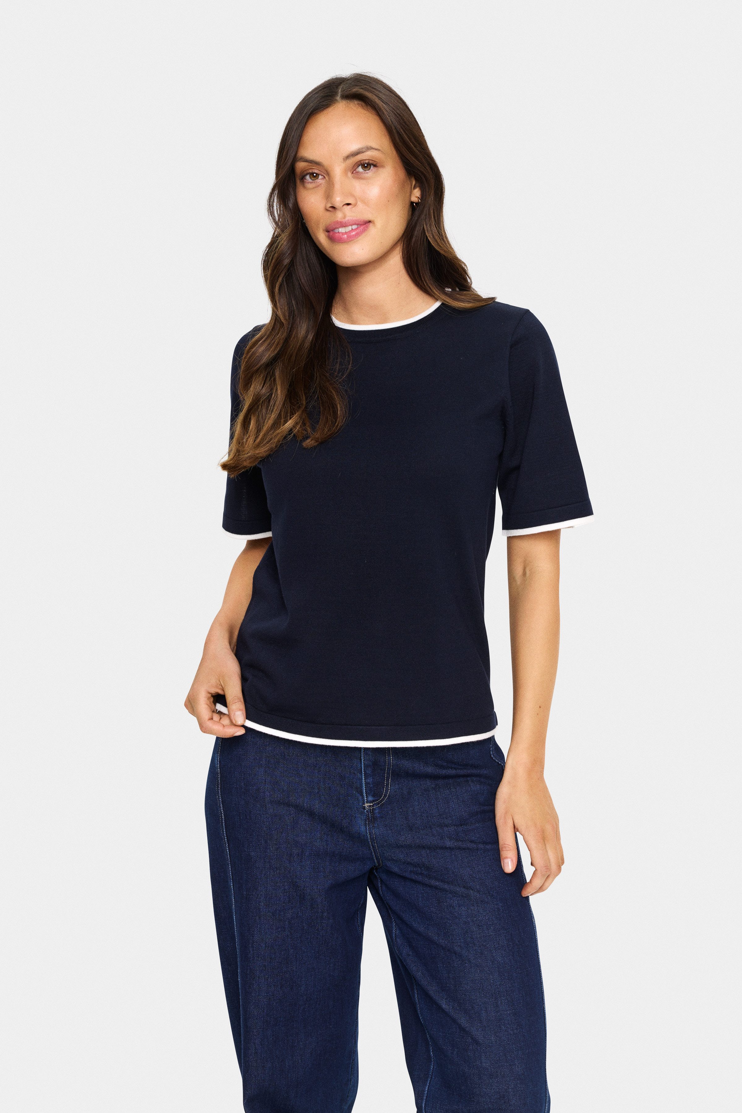Strickpullover MilaSZ Contrast Stripe SS Pullover