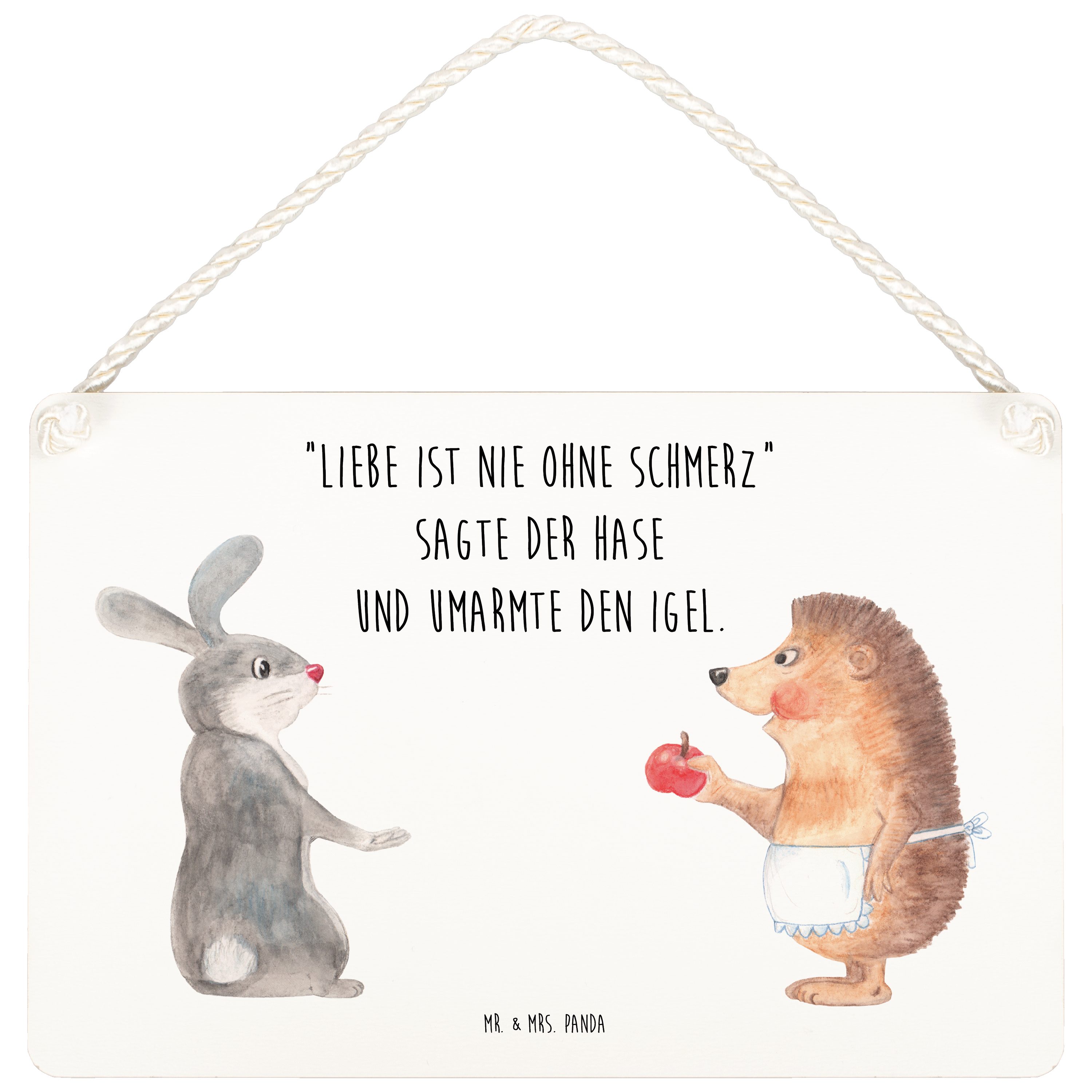 Mr. & Mrs. Panda Hinweisschild DIN A5 Hase Igel Transparent
