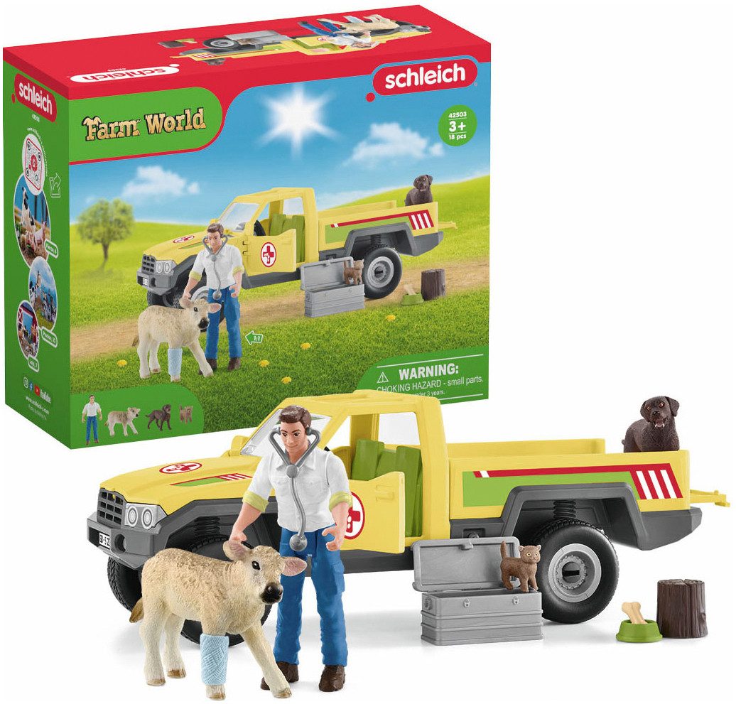 Schleich® Spielfigur FARM WORLD, Tierarztbesuch auf dem Bauernhof (42503)
