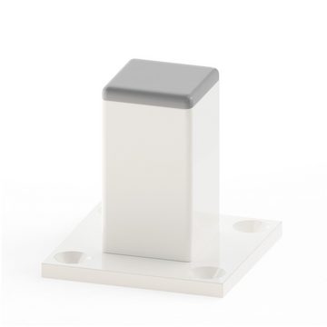 sossai® Möbelfuß Aluminium Möbelfüße in Weiß, (4-St)