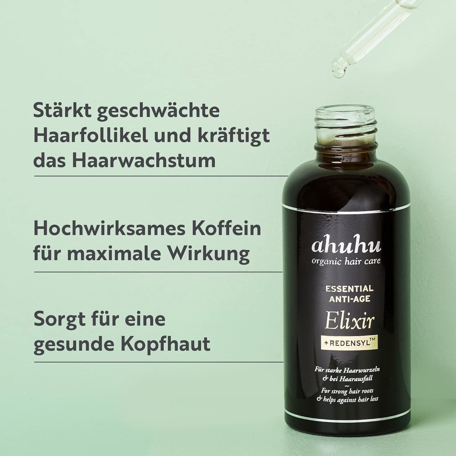 Ahuhu Kopfhaut-Pflegeserum ESSENTIAL ANTI-AGE Elixir Mit Koffein & Redensyl, 1-tlg.