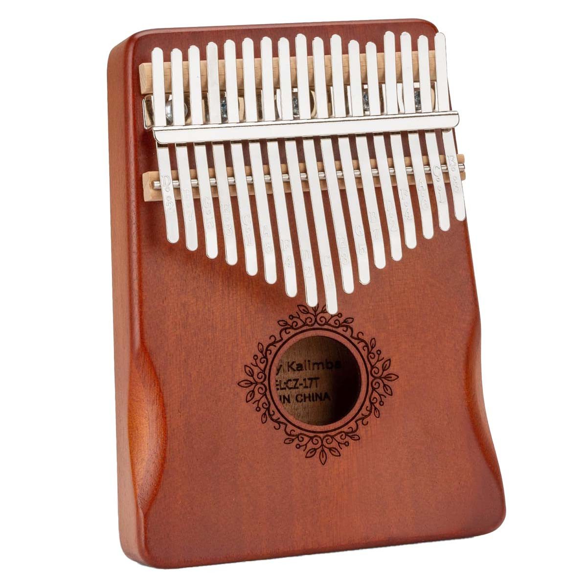 Kalimba mit 17 Tasten, Daumenklavier inkl. Stimmhammer & Lernanleitung
