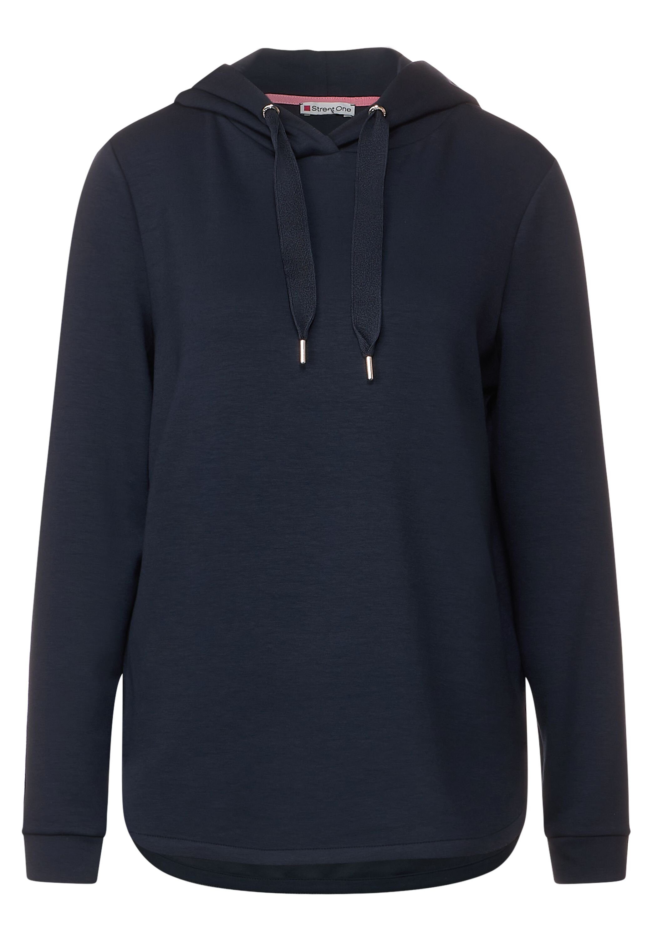 STREET mit ONE Tunnelzugband Kapuze mit deep blue Hoodie