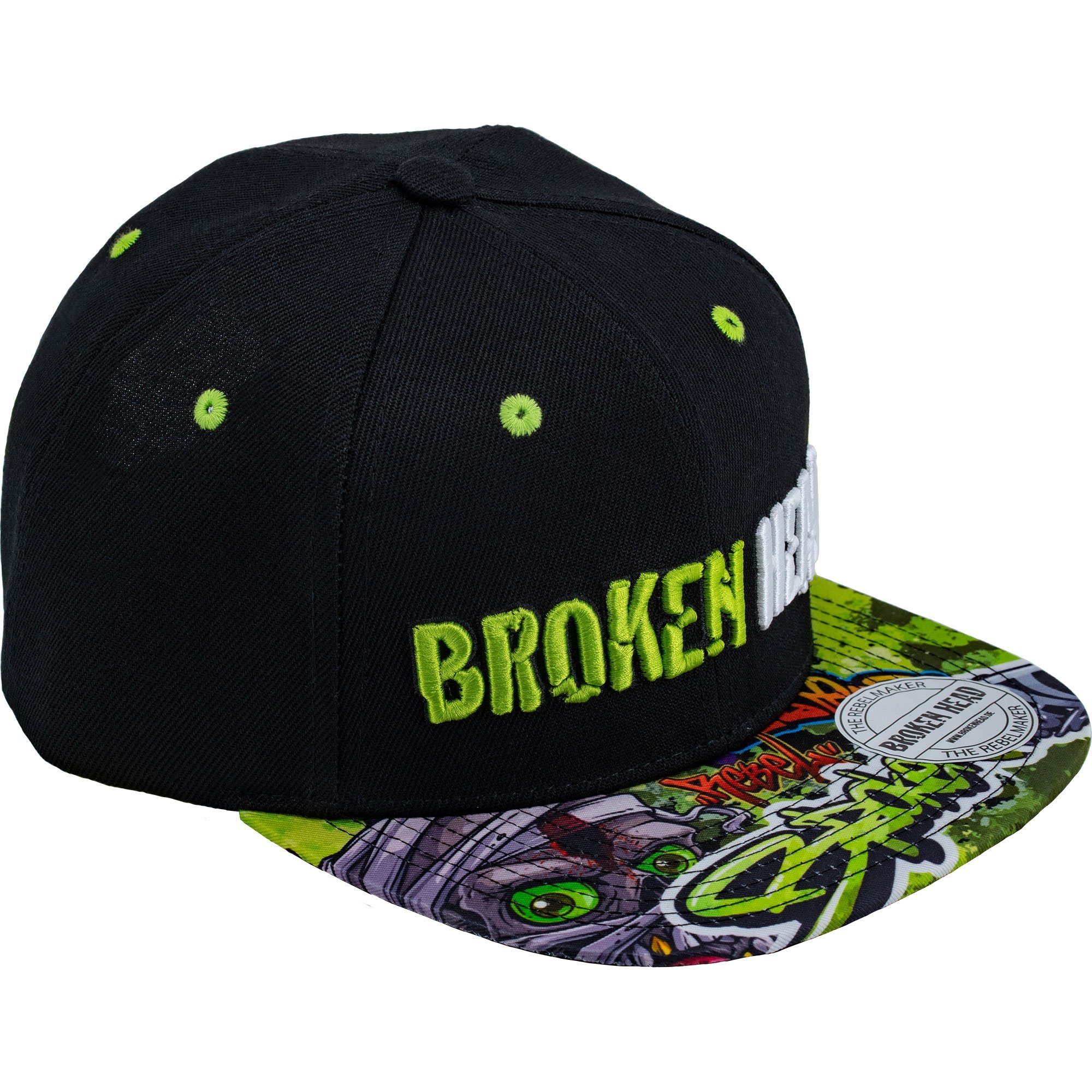 Broken Head Snapback Cap Headshot Größenverstellbar; Unisex