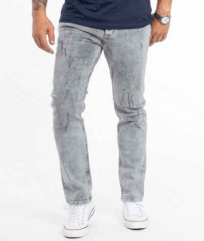 Rock Creek Regular-fit-Jeans Herren Jeans Stonewashed Grau RC-2106