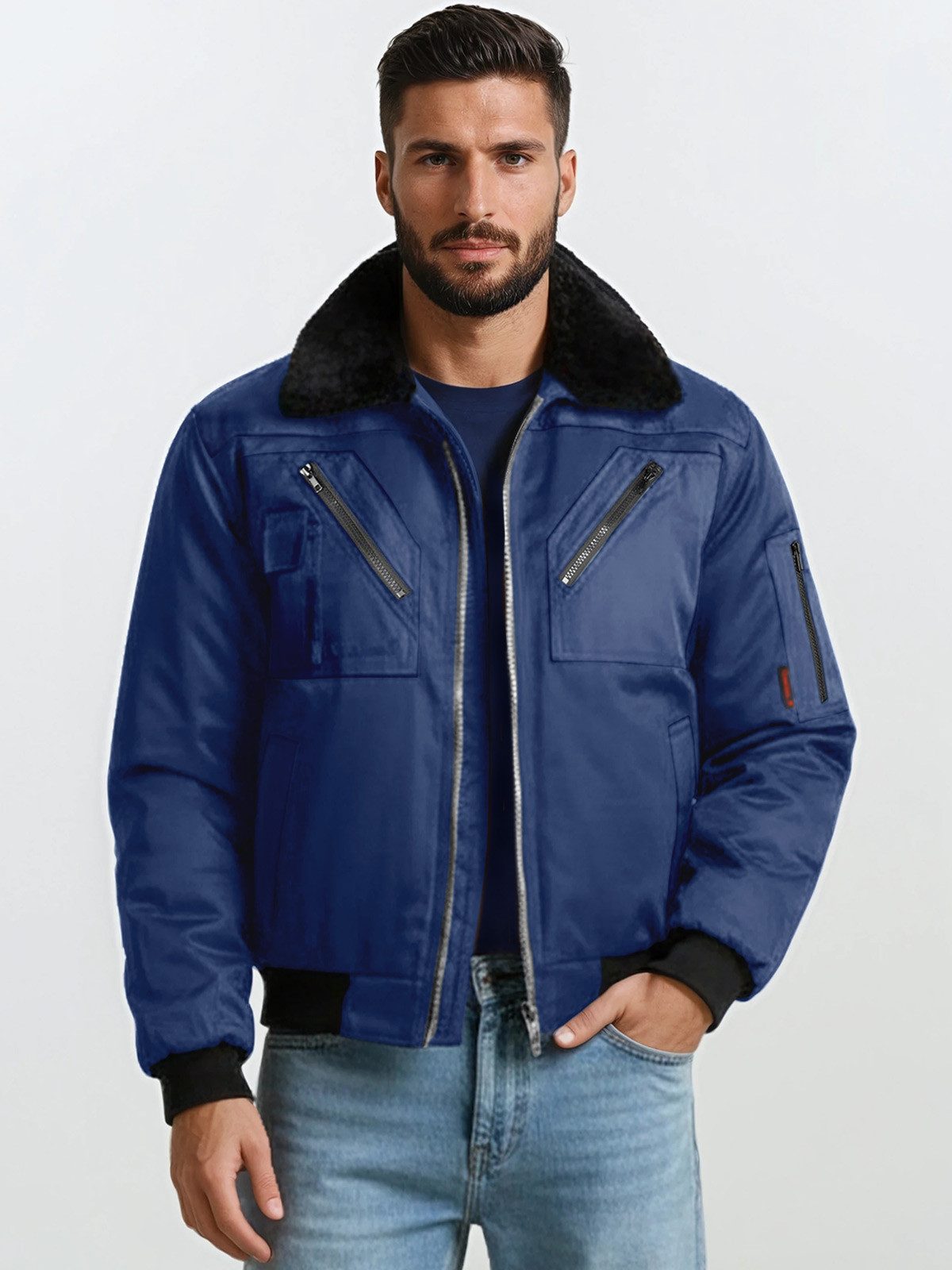 urbandreamz workwear Pilotenjacke 4-in-1 Arbeitsjacke Übergangsjacke Winterjacke Wetterfest