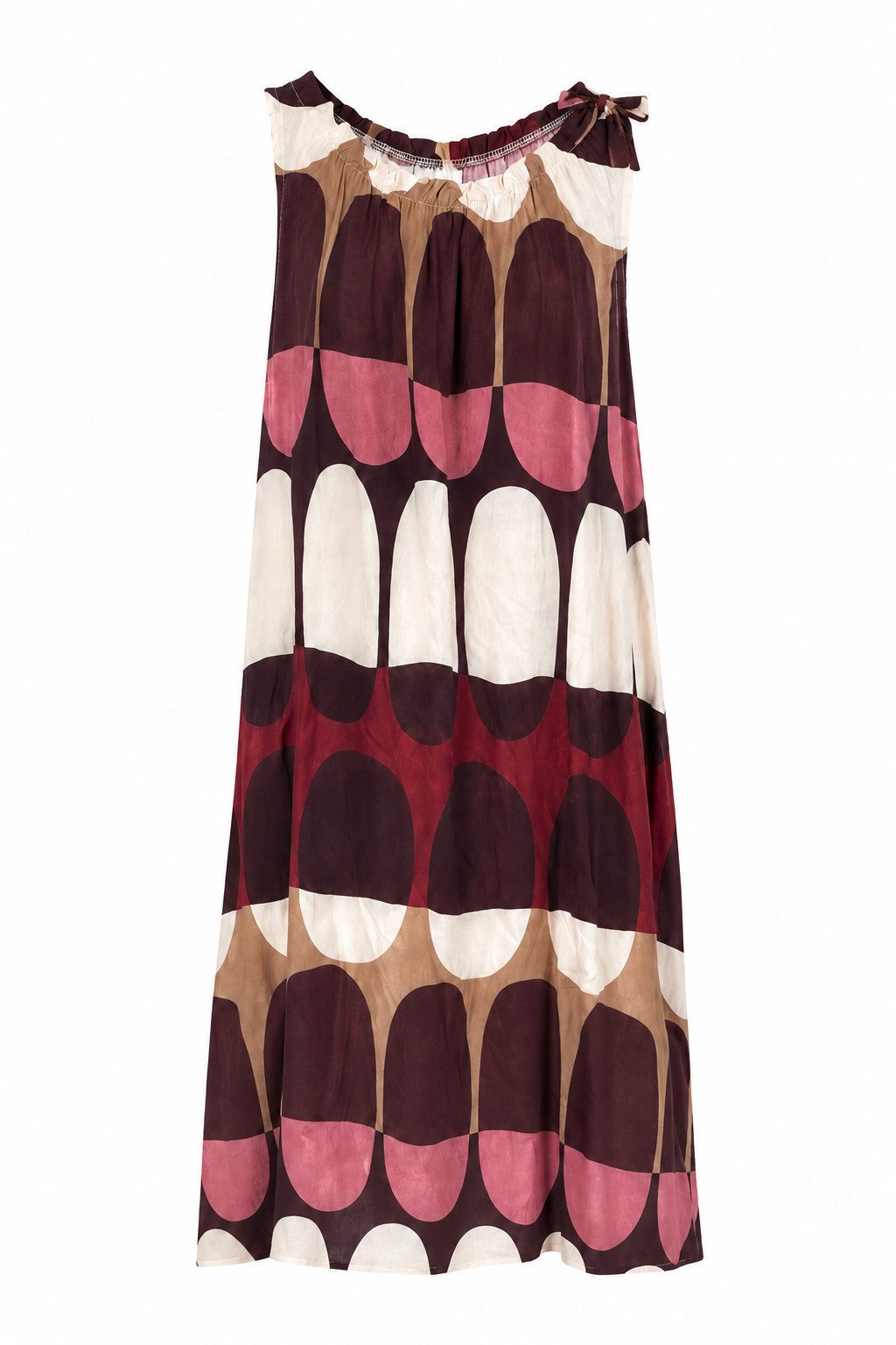 ITALY VIBES Sommerkleid - weiches Etuikleid mit abstraktem Print und Band - Damenkleid ONE SIZE - passend von Größen S bis L