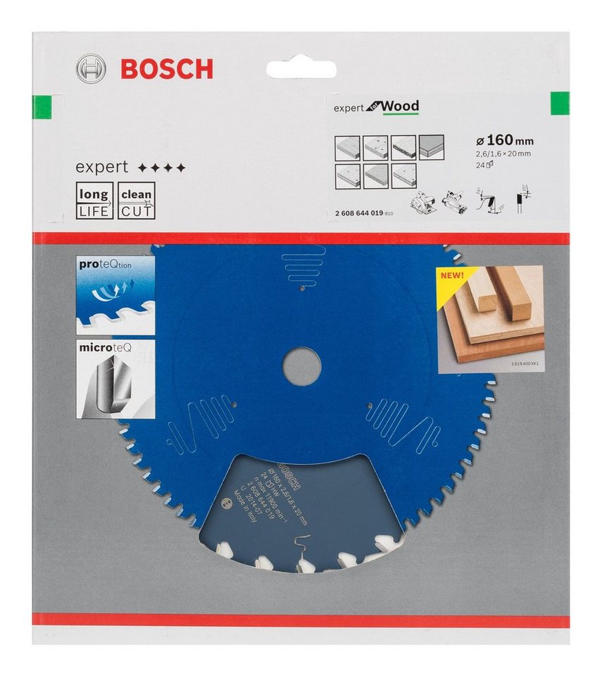 Thumbnail - BOSCH Kreissägeblatt, Expert for Wood, 160 x 20 x 2,6 mm, 24 Zähne