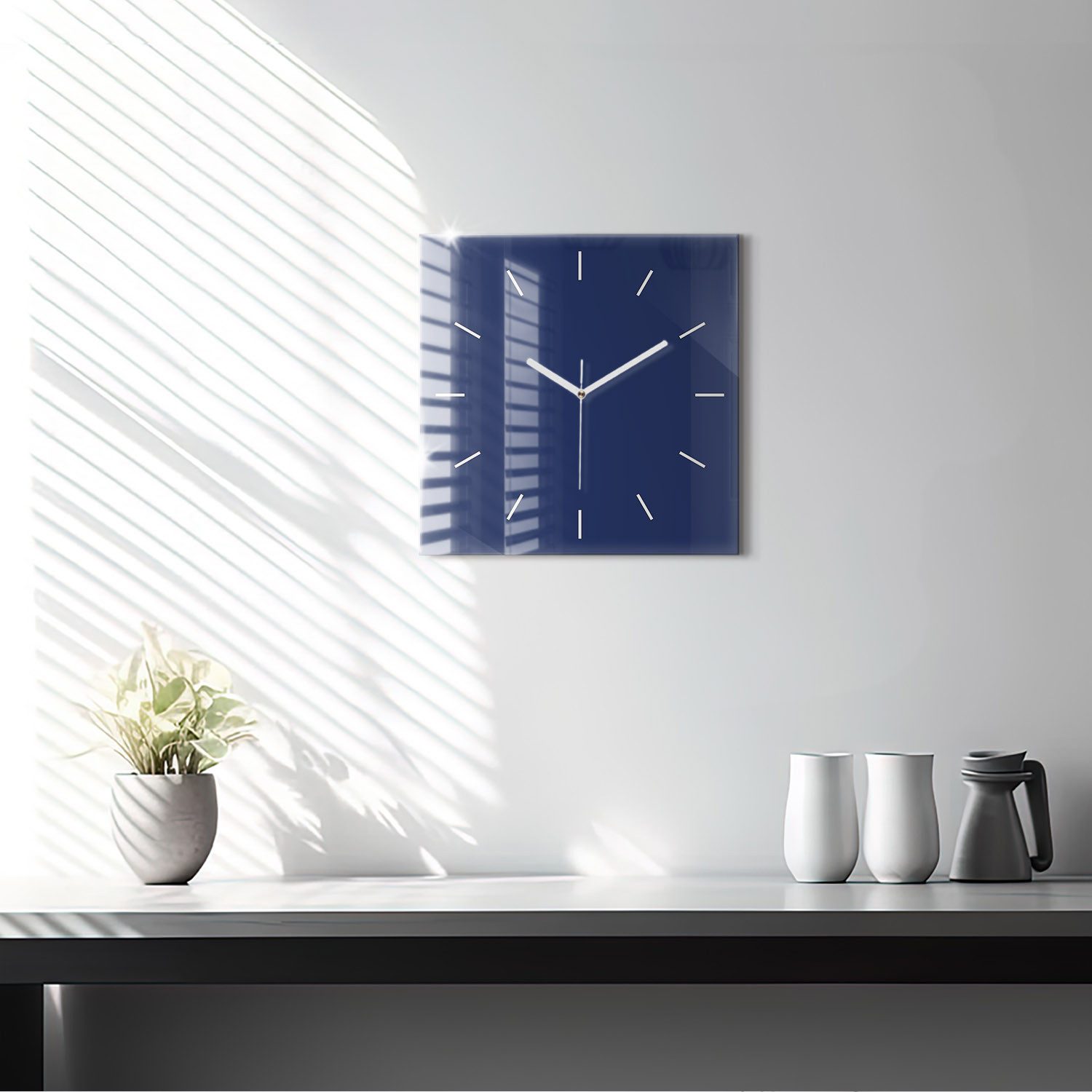 Tulup Wanduhr Glasuhr Modernistische Glaswanduhr 30x30cm günstig online kaufen