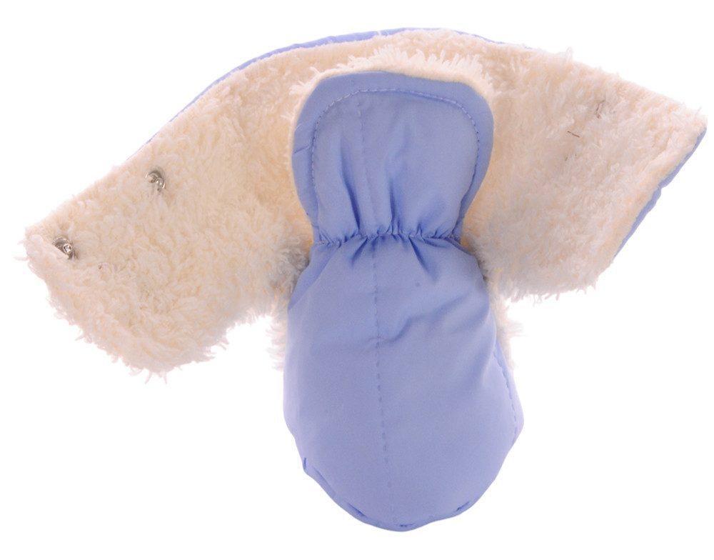 La Bortini Füßlinge Babyschuh Baby Schuhe booties Erstlingsschuhe in Blau für Neugeborene, warm, 0-3Mon, 4-9Mon