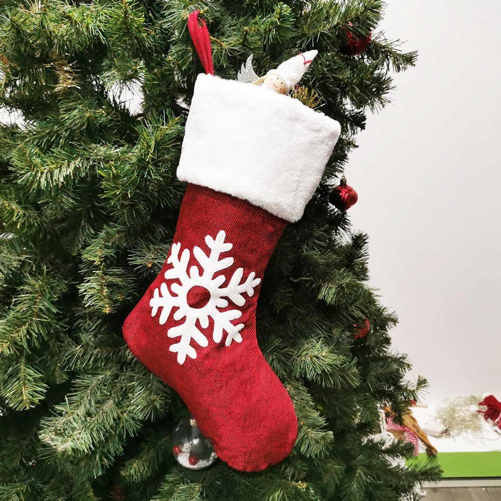 Rosnek Geschenkfolie Weihnachtsstrümpfe Socken, Elch Weihnachtsgeschenk Taschen, Weihnachtsdeko
