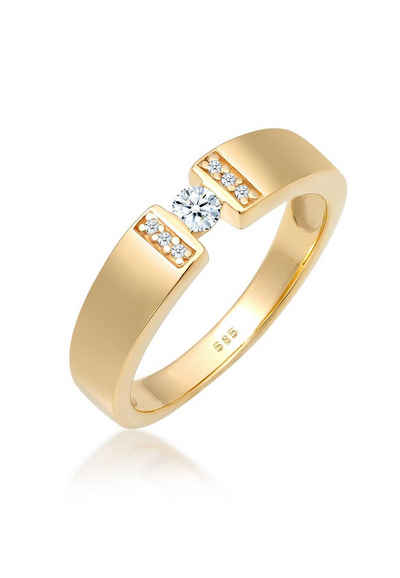 Elli DIAMONDS Verlobungsring Verlobung Diamant 0.14 ct. 585 Gelbgold