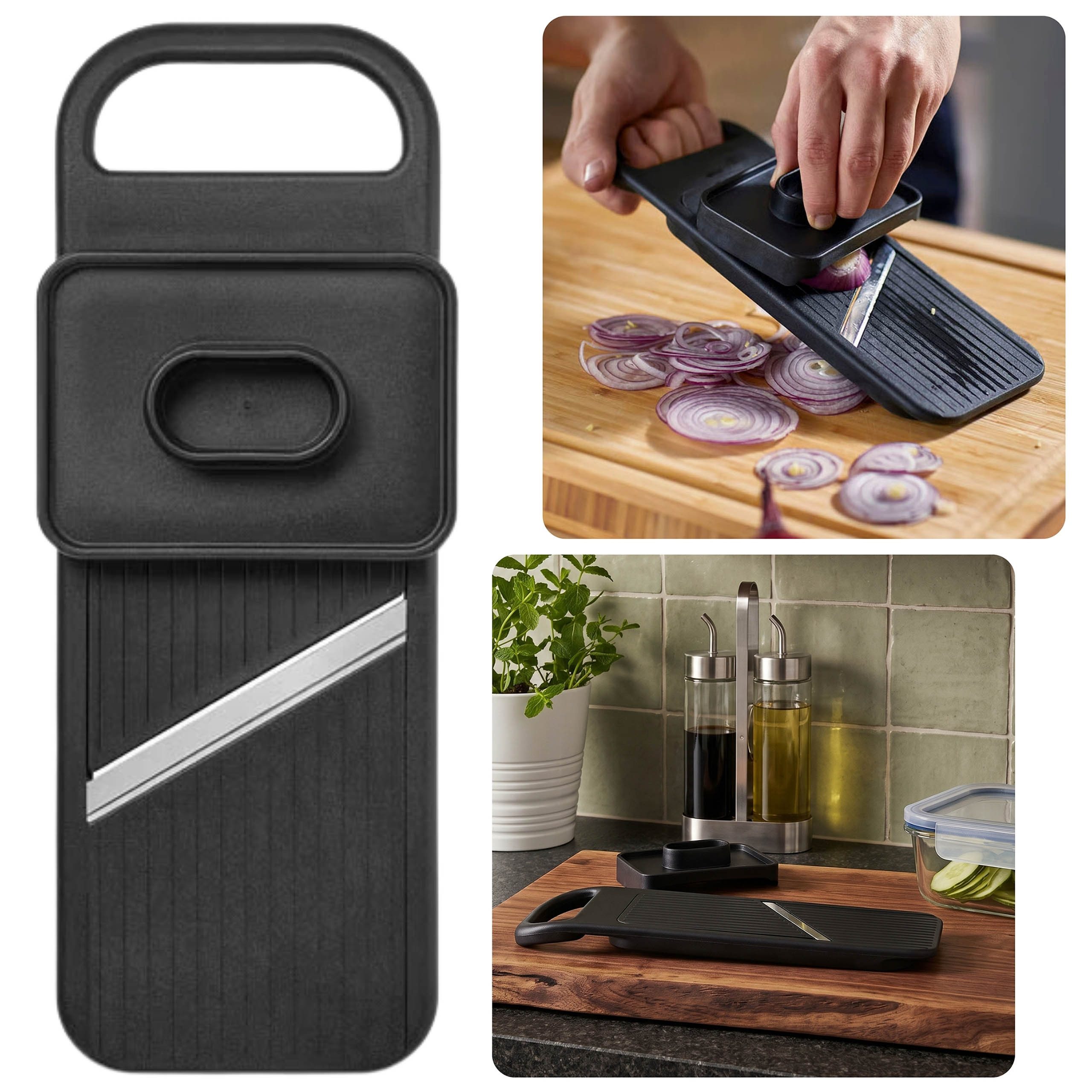 IKEA Gemüsehobel IKEA 365+ Mandoline schwarz, Gemüsehobel für Gemüse, Küchenreibe
