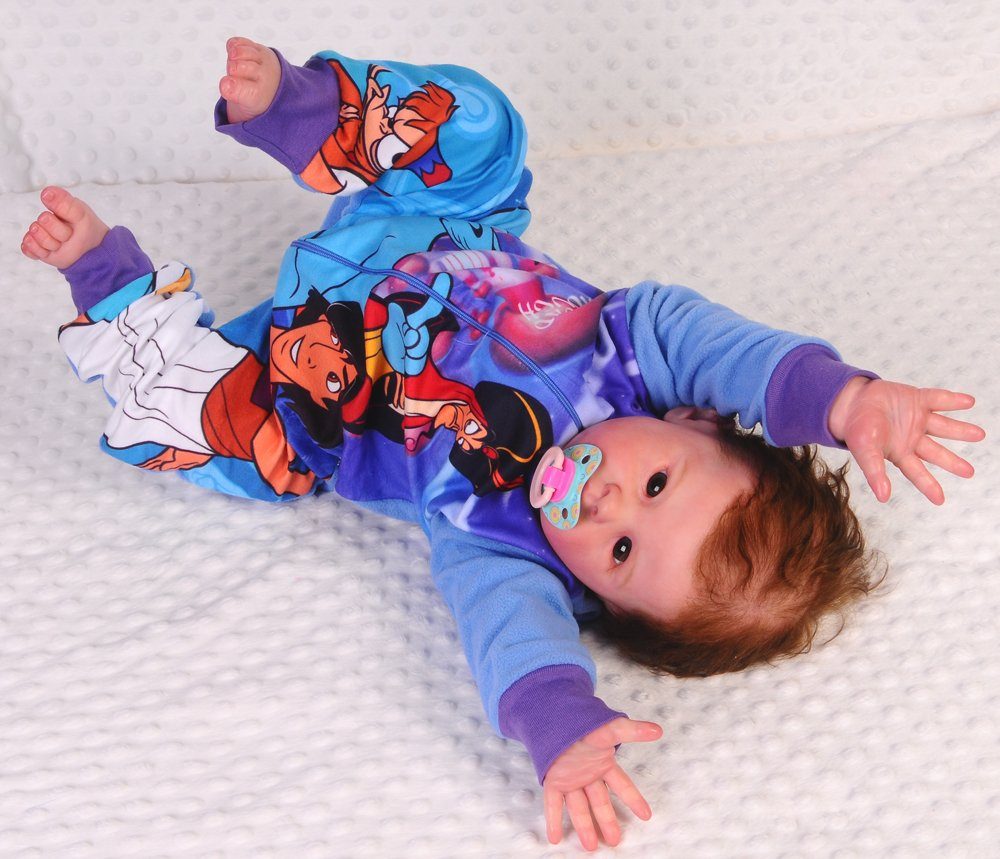 Strampler Schlafanzug Overall Einteiler Pyjama Schlafanzug in Lila für Babys und Kinder, 80 86 92 98 104 110 116, bunt, unisex