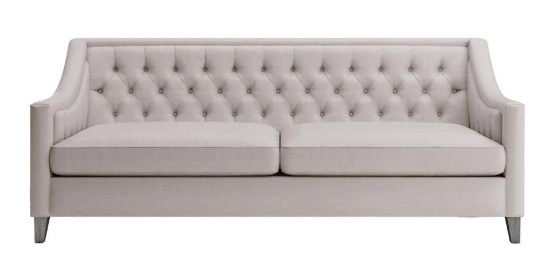 Weißer Chesterfield-Sofa Grau Chesterfield JVmoebel in Moderner Dreisitzer Europe 3-Sitzer Still Luxus Couch Neu, Made