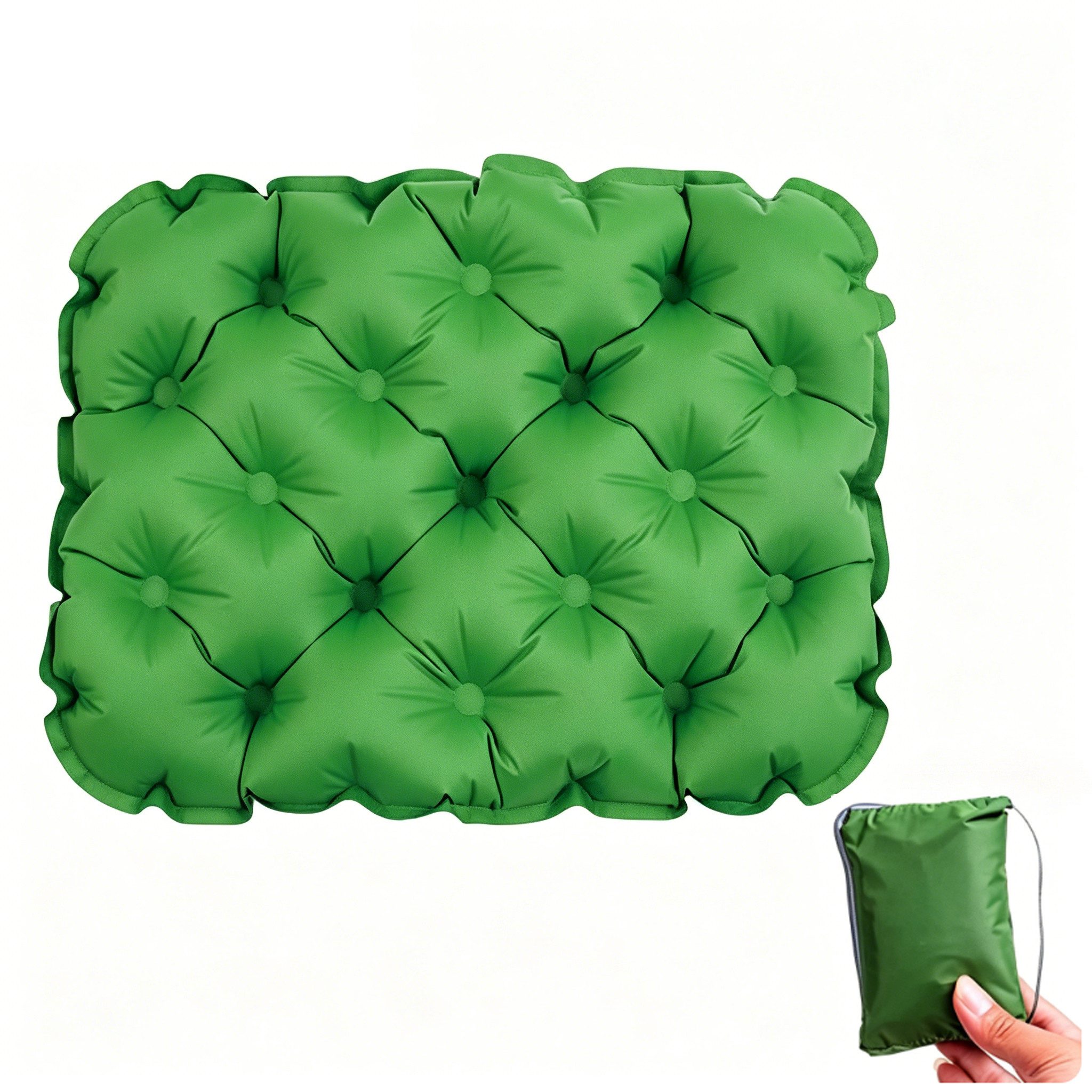 wohnTRAUM24 Stuhlkissen Sitzkissen Aufblasbar Ultraleichtes Outdoor Sitzkissen Faltbar, Sitzunterlage Outdoor für Camping, Wandern, Strand, Angeln & Reisen