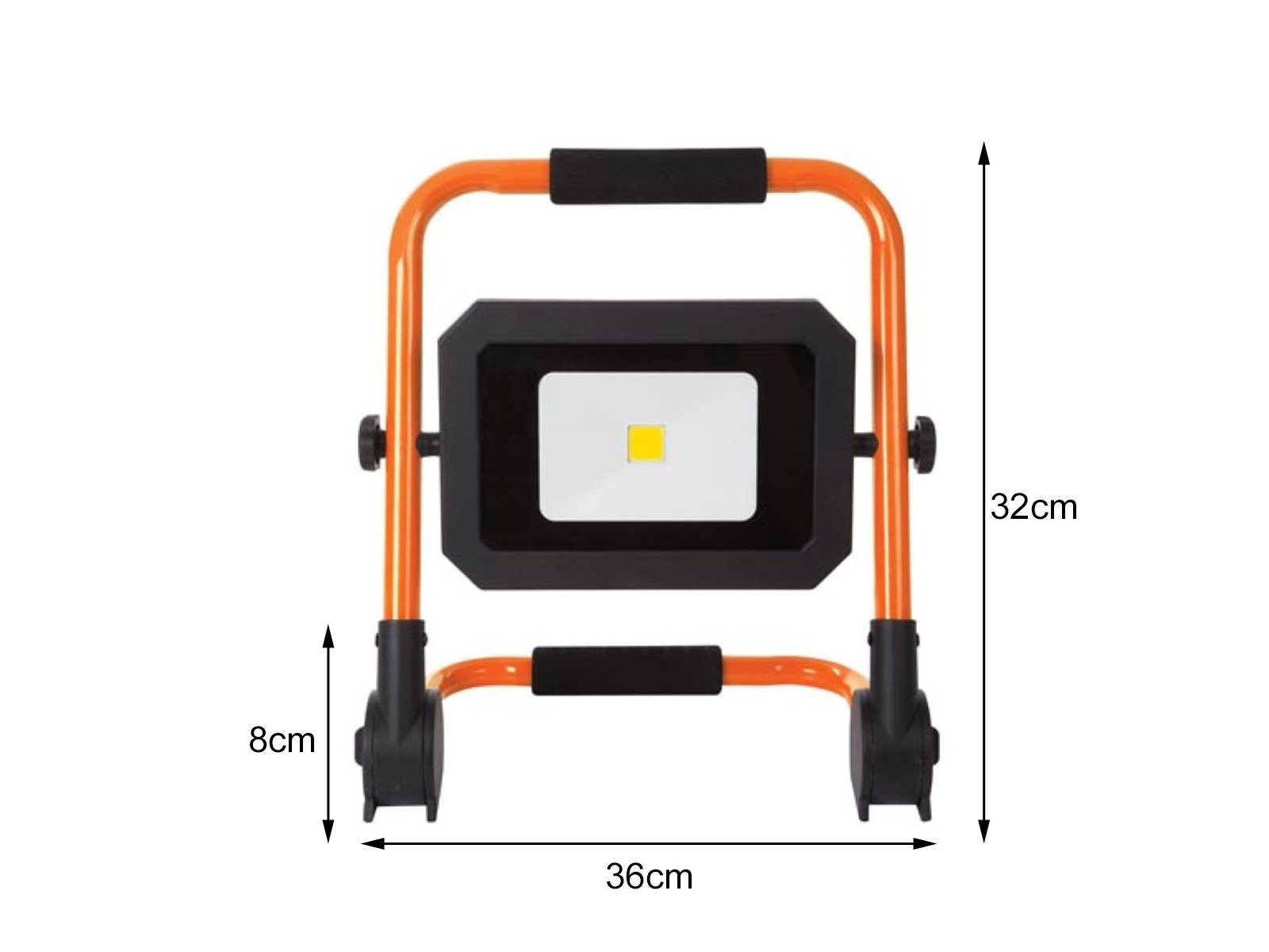 PEREL Baustrahler, LED fest integriert, Neutralweiß, 2er SET LED Arbeits-Leuchten Werkstatt-Lampen Handlampen IP 65 30 Watt
