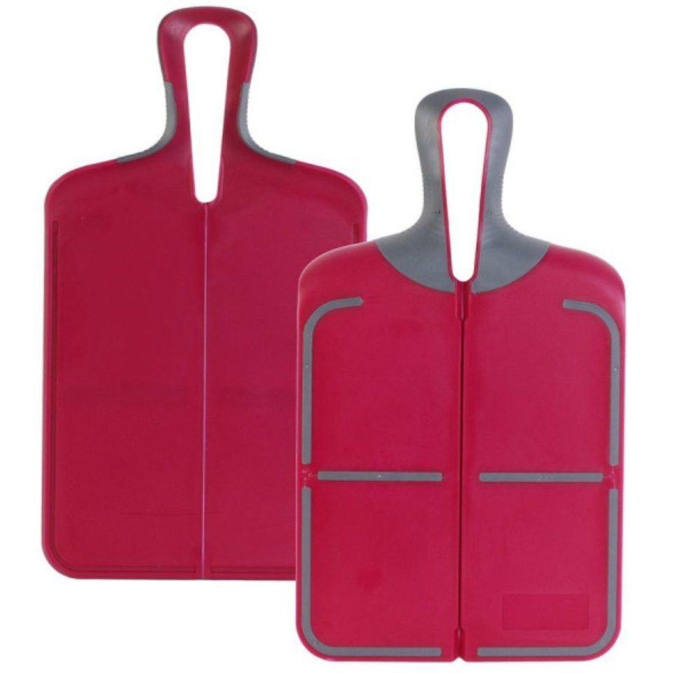 COOK CONCEPT Schneidebrett, Kunststoff, Auffangschale rot / Schubladen Sieb ausziehbare Spülmaschinenfest Behälter
