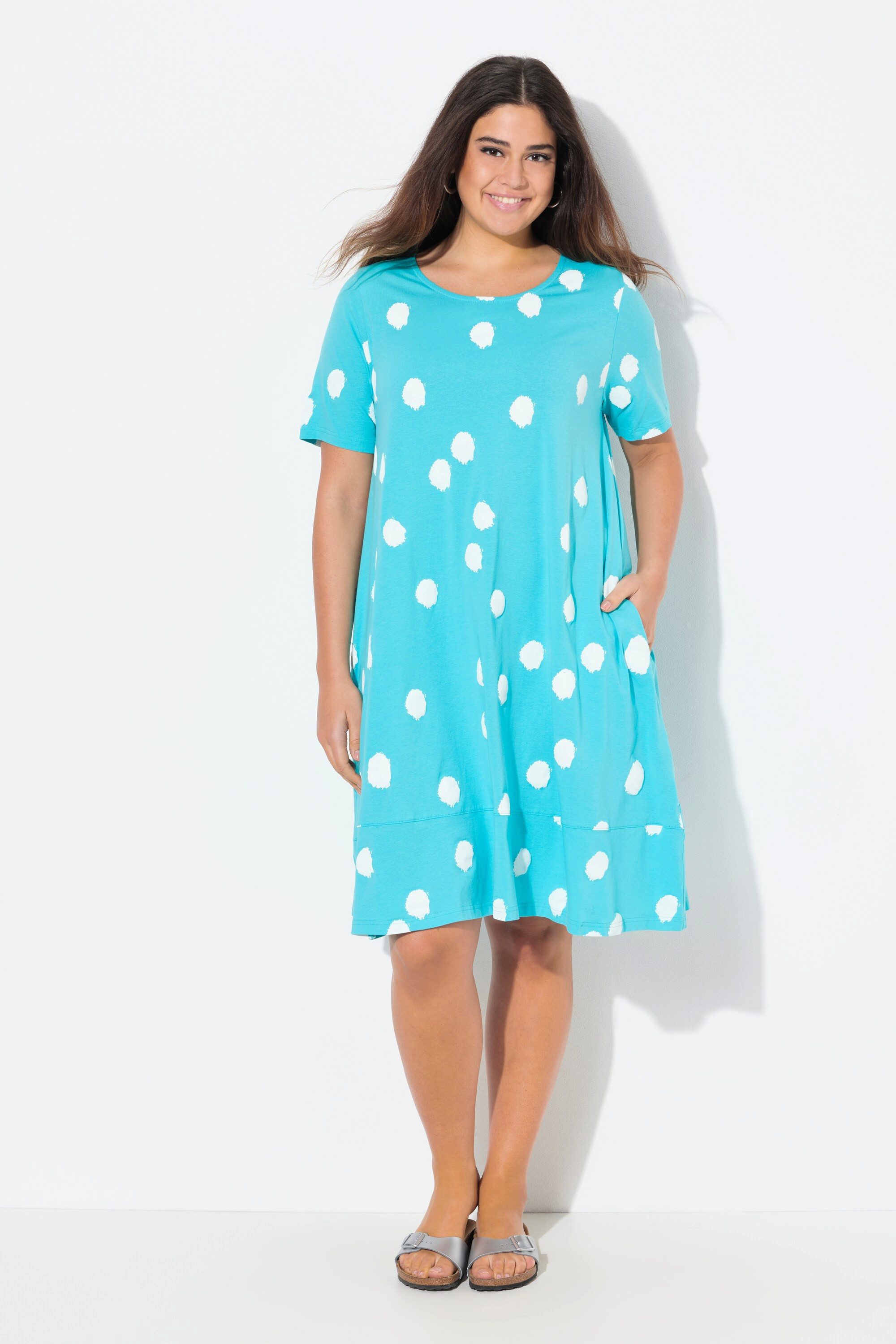 Ulla Popken Midikleid Midikleid Punkte A-Linie günstig online kaufen