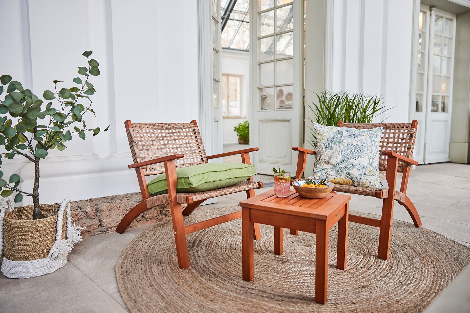 Garden Pleasure Balkonset Sonora, (3-tlg), Teak-Look