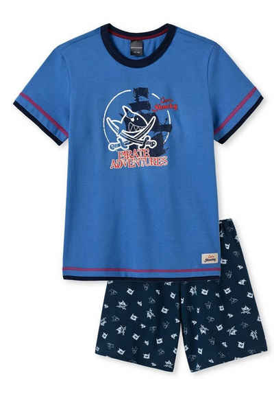 Schiesser Schlafanzug Capt´n Sharky (Set, 2 tlg., Set) Jungen Schlafanzug Shorty Pyjama Rundhals Baumwolle