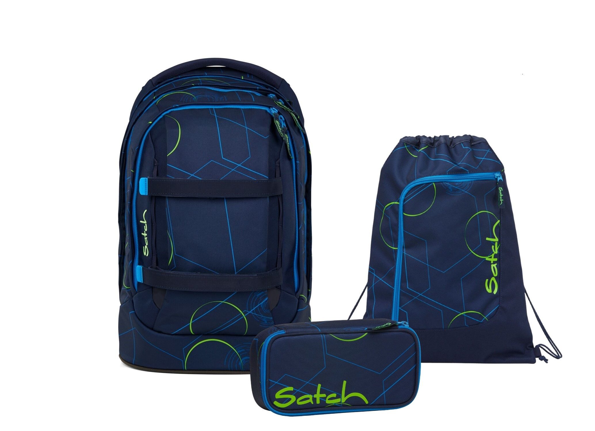 Satch Schulrucksack Pack (3tlg., inkl. Schlamperbox und Sportbeutel)