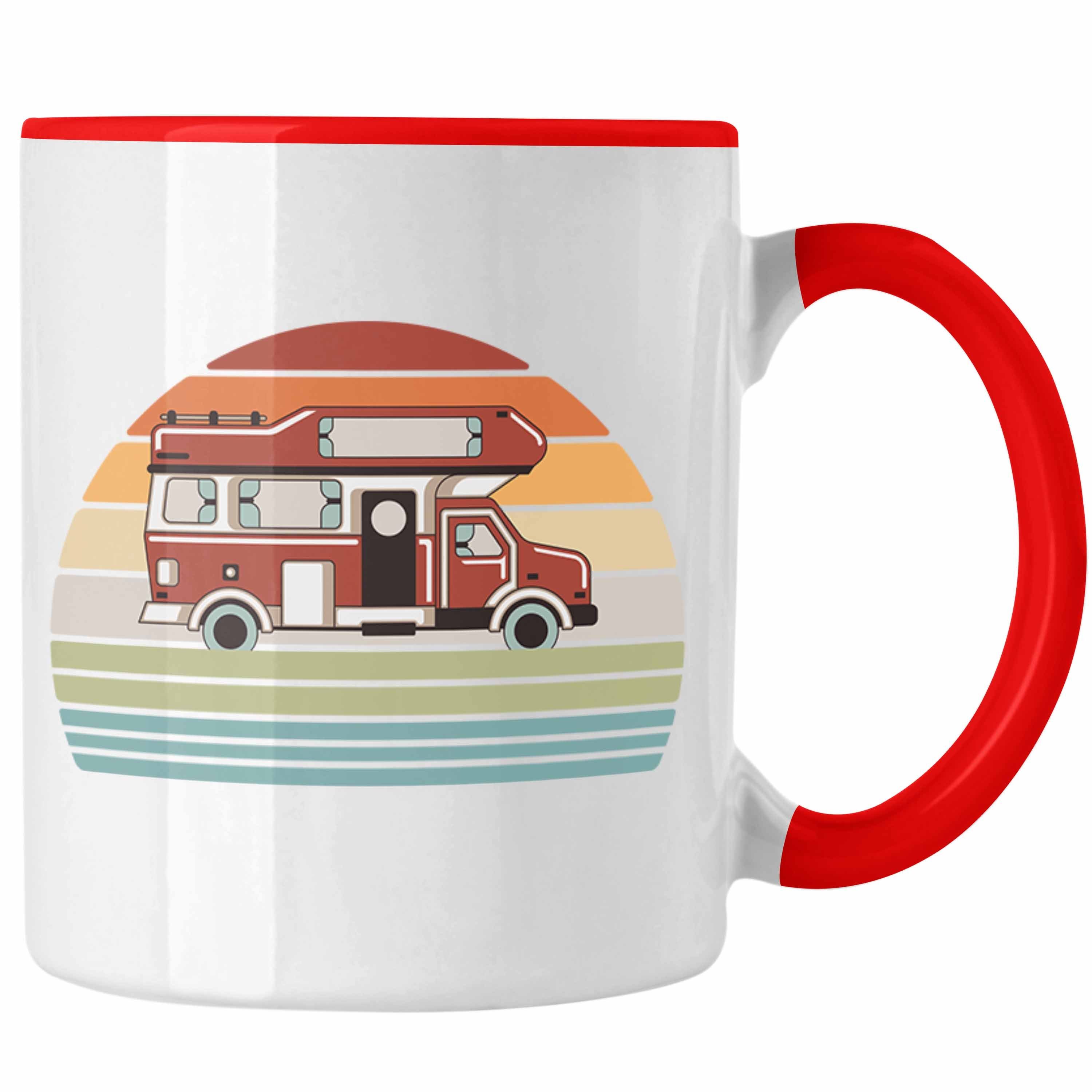 Geschenke Trendation Wohnwagen Zubehör Trendation Rentner Camper Opa Tasse - Männer Wohnmobil Camping Rot für Tasse Lustig Grafik Campingwagen Geschenkidee Oma