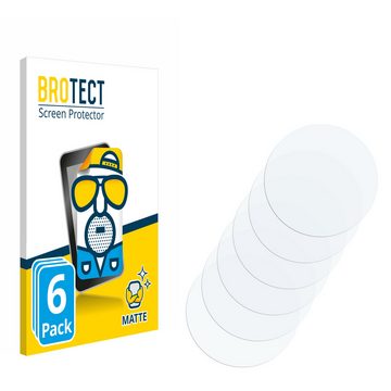 BROTECT Schutzfolie für walkbee Smartwatch 1.3" (rund), Displayschutzfolie, 6 Stück, Folie matt entspiegelt